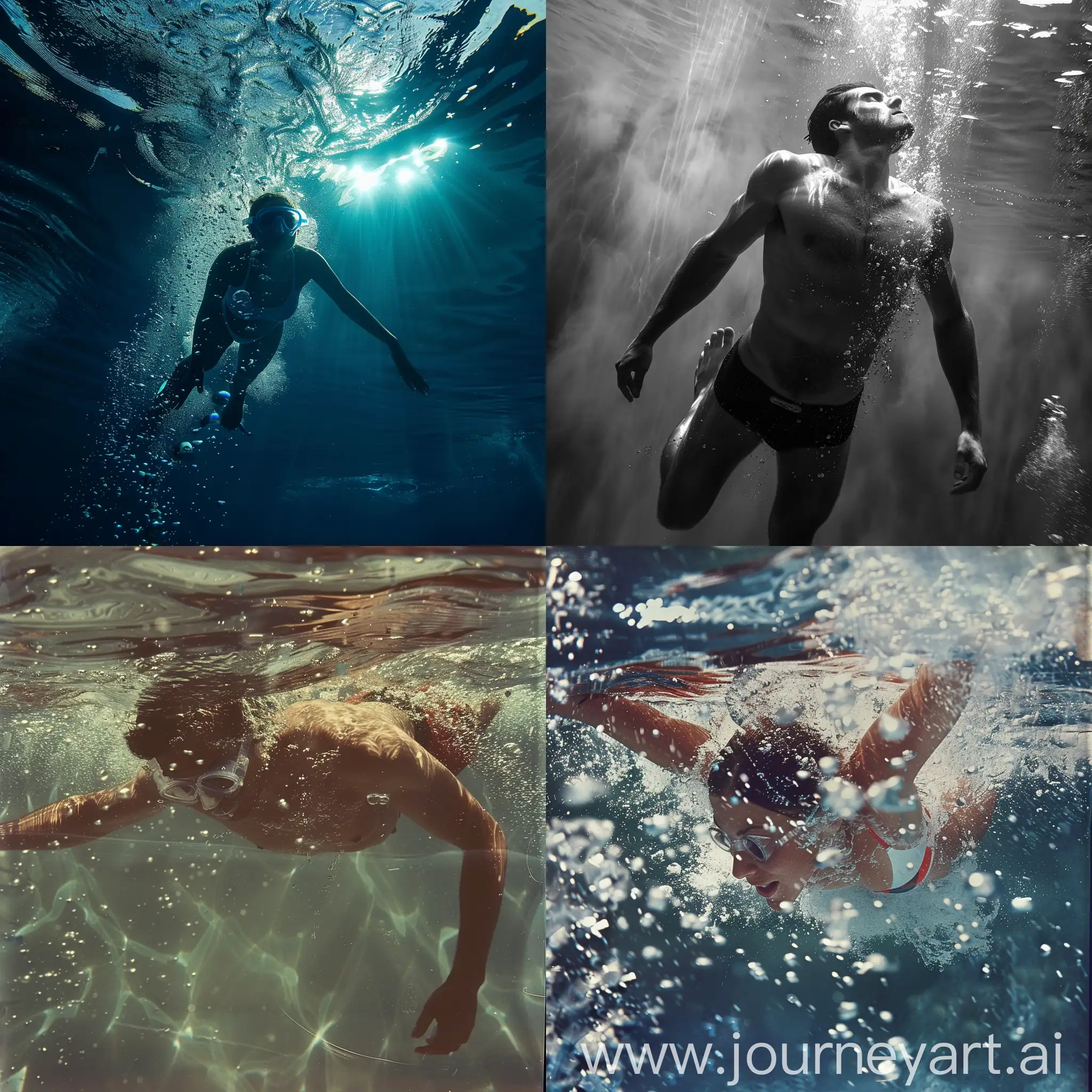 Swimming-Human-in-Vivid-Aquatic-Environment