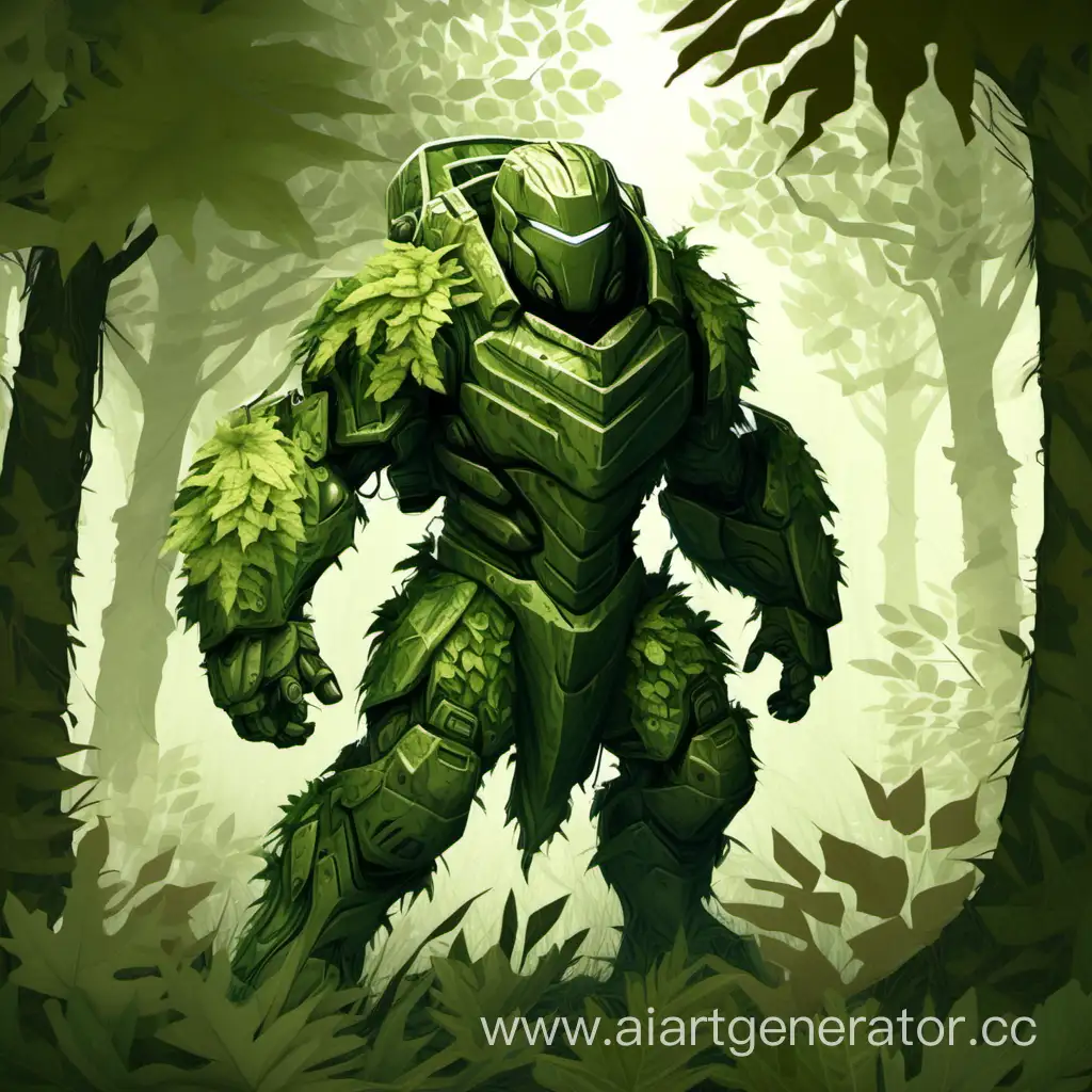 Leafy-Camouflage-Juggernaut-in-Natural-Environment