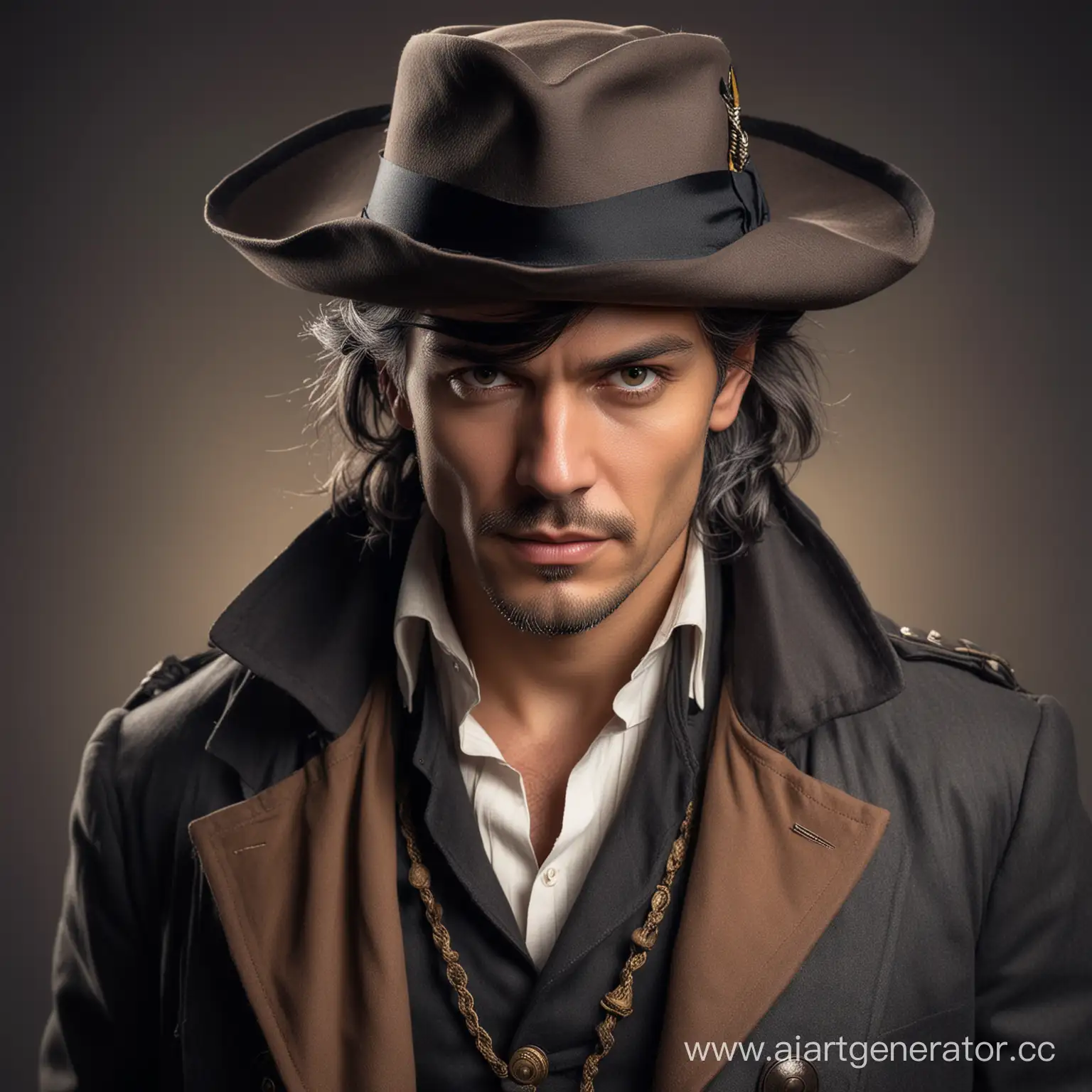 Luxurious-Pirate-Captain-with-Brown-Eyes-and-Fedora-Hat