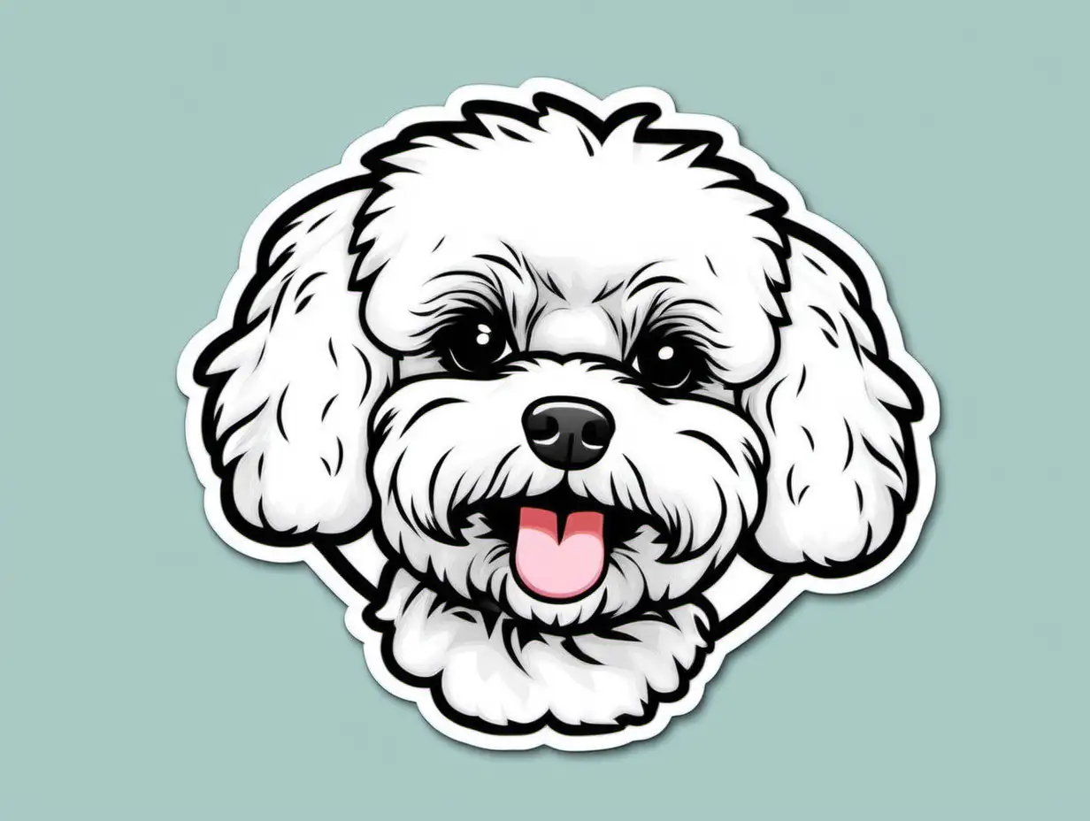 Adorable Bichon Fris Dog Sticker for Pet Lovers