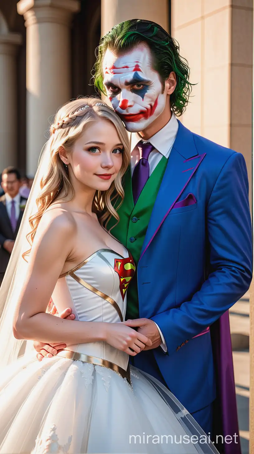 Joker with his bride (Supergirl)