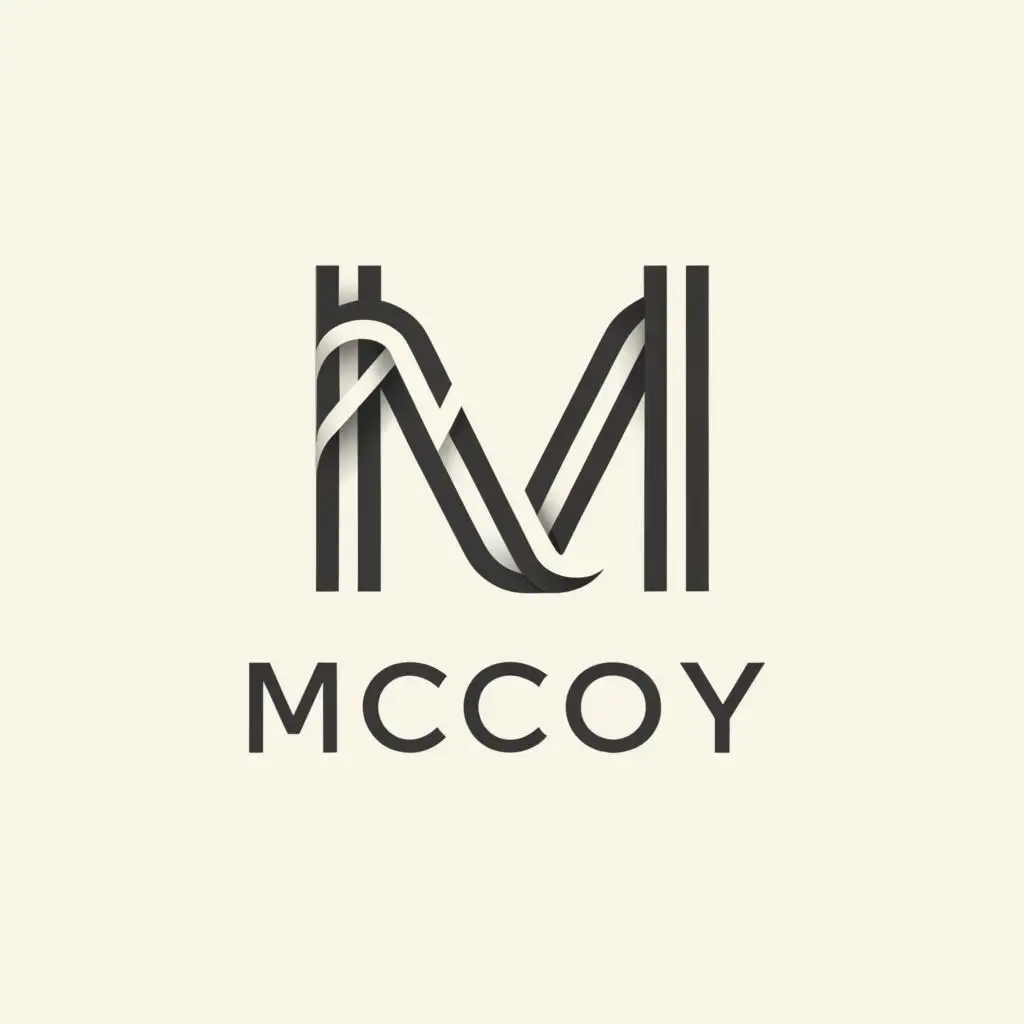 a logo design,with the text "McCoy", main symbol:M,complex,clear background