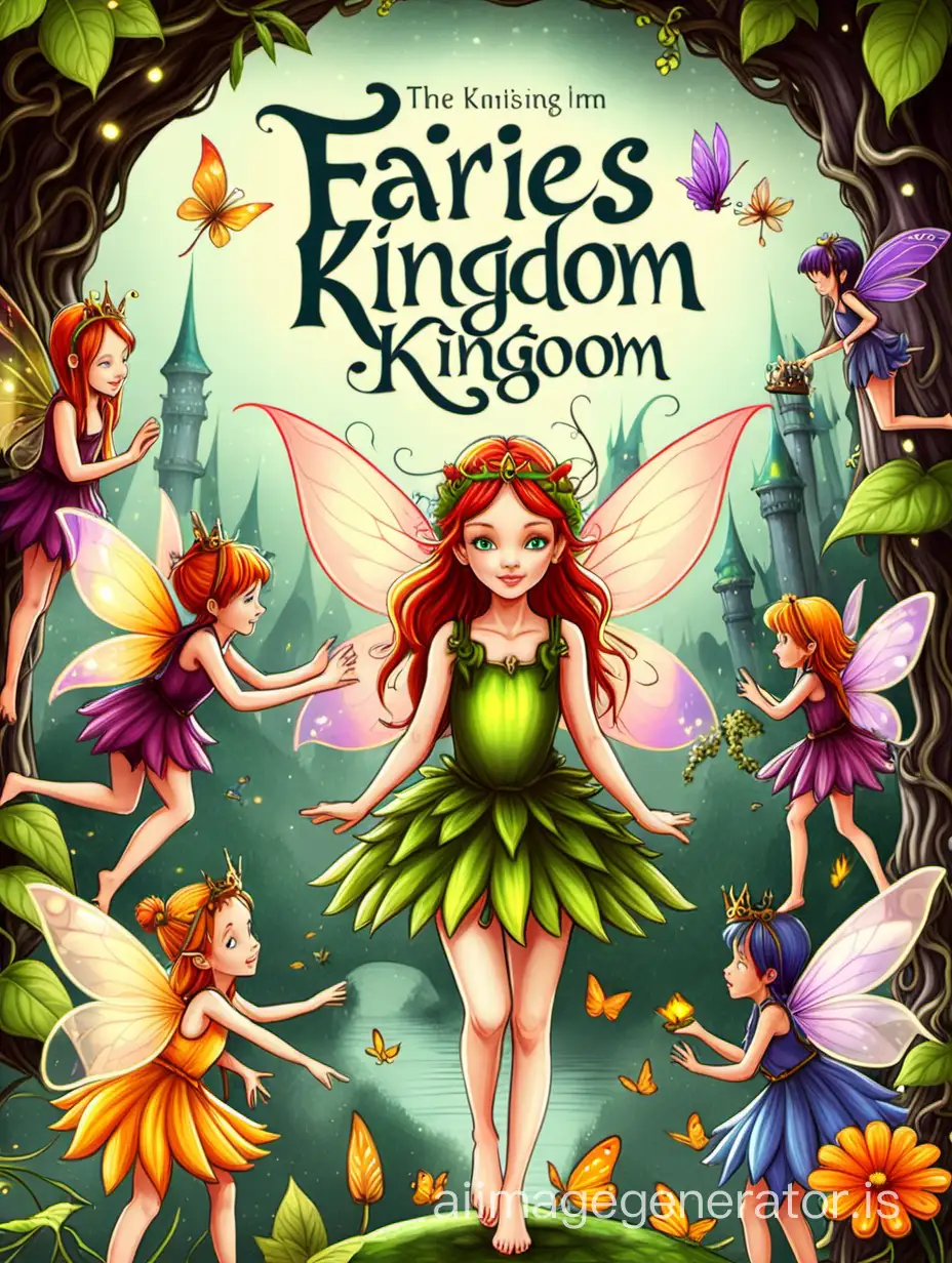 Enchanted Fairy Kingdom Book Cover Art | AI Image Generator