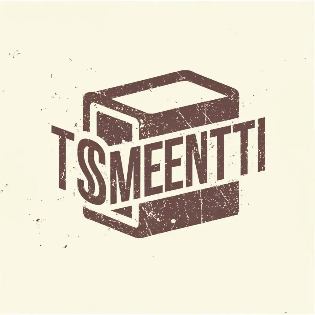 logo, concrete block, with the text "TSEMENTI", typography