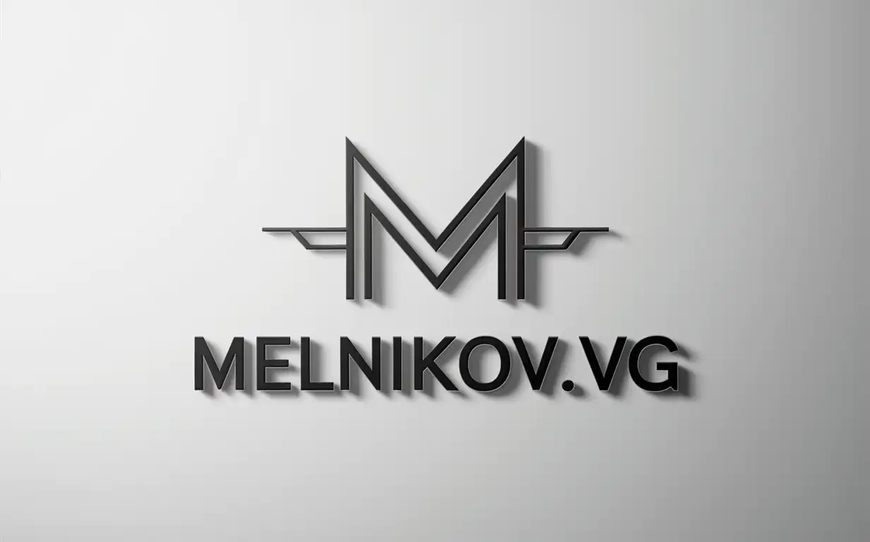 Analog of the "Melnikov.VG" logo, clean white background