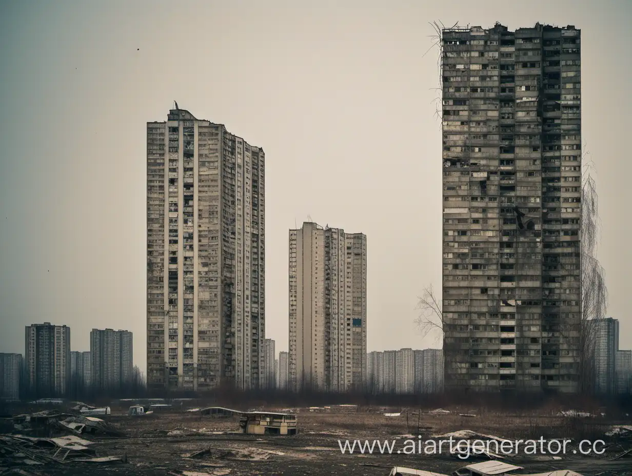 сломанные и грязные советские многоэтажки 