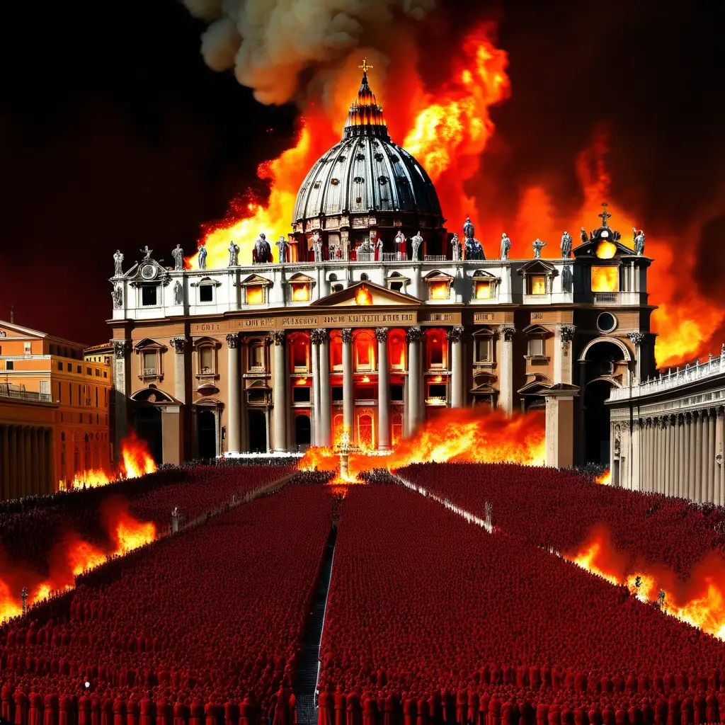 the vatican on fire in hell