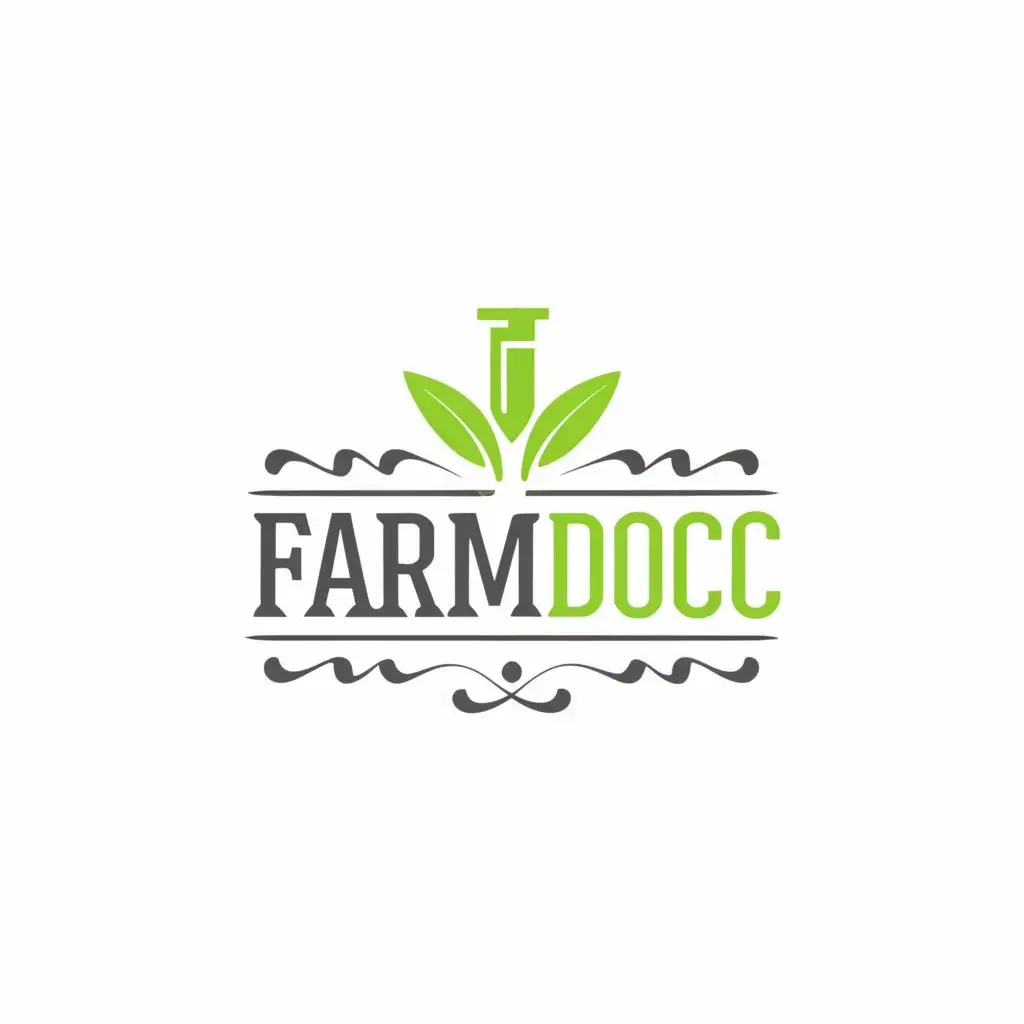 logo, FD, with the text "farmDoc", typography, be used in Beauty Spa industry