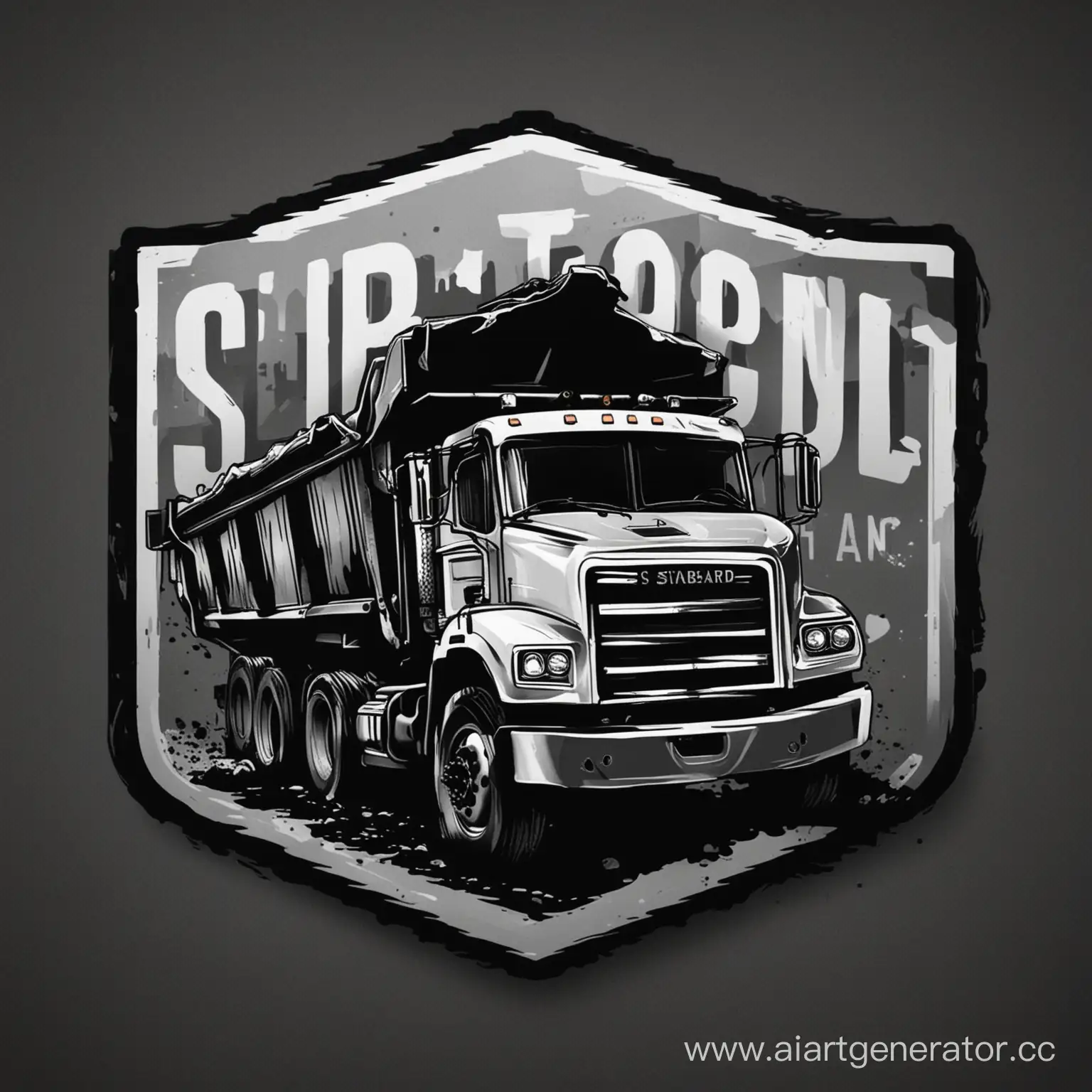 Dump-Truck-Brand-Sibstandard-Monochromatic-Emblem