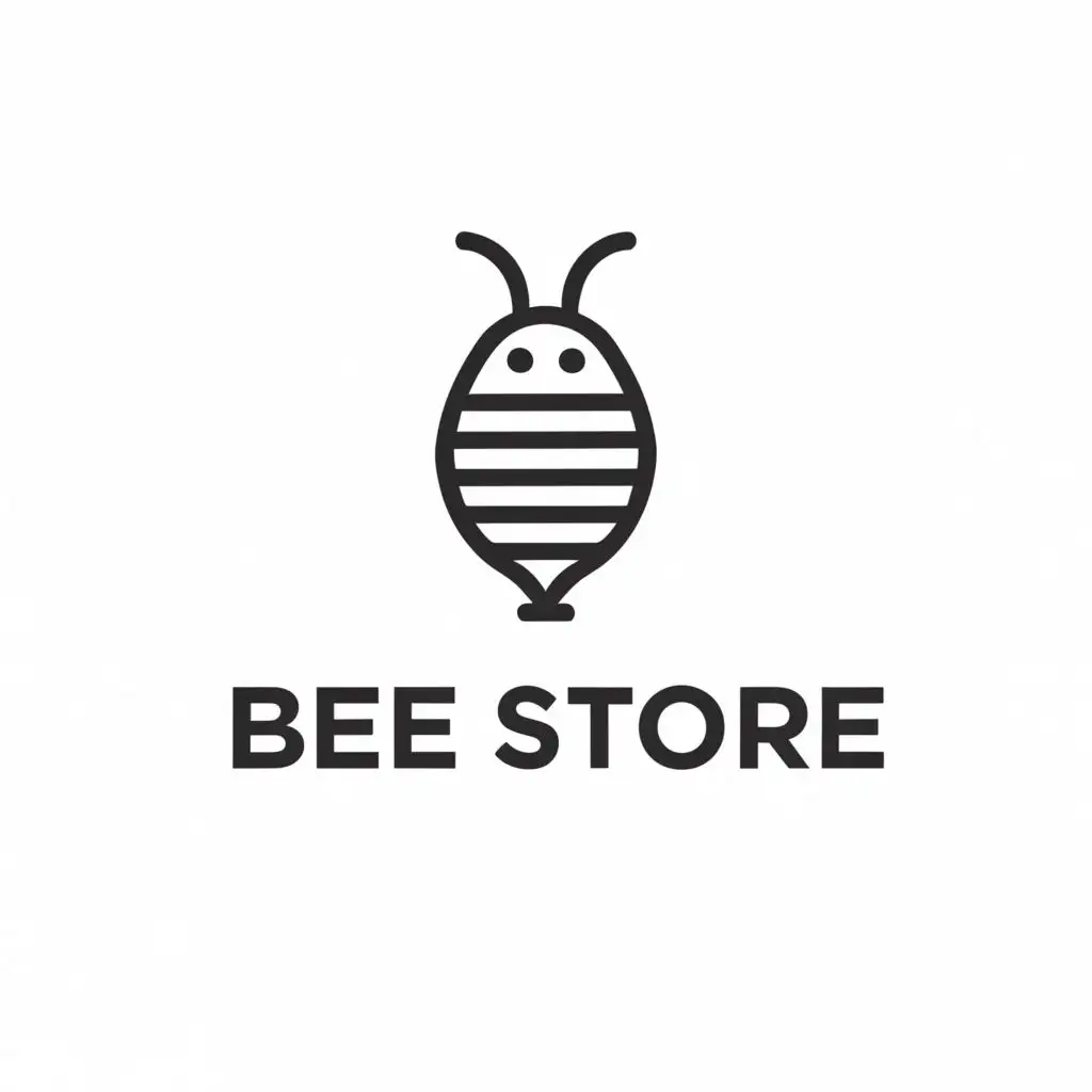 a logo design,with the text "Bee Store", main symbol:a bee/ a shopping cart,Moderate,be used in Retail industry,clear background