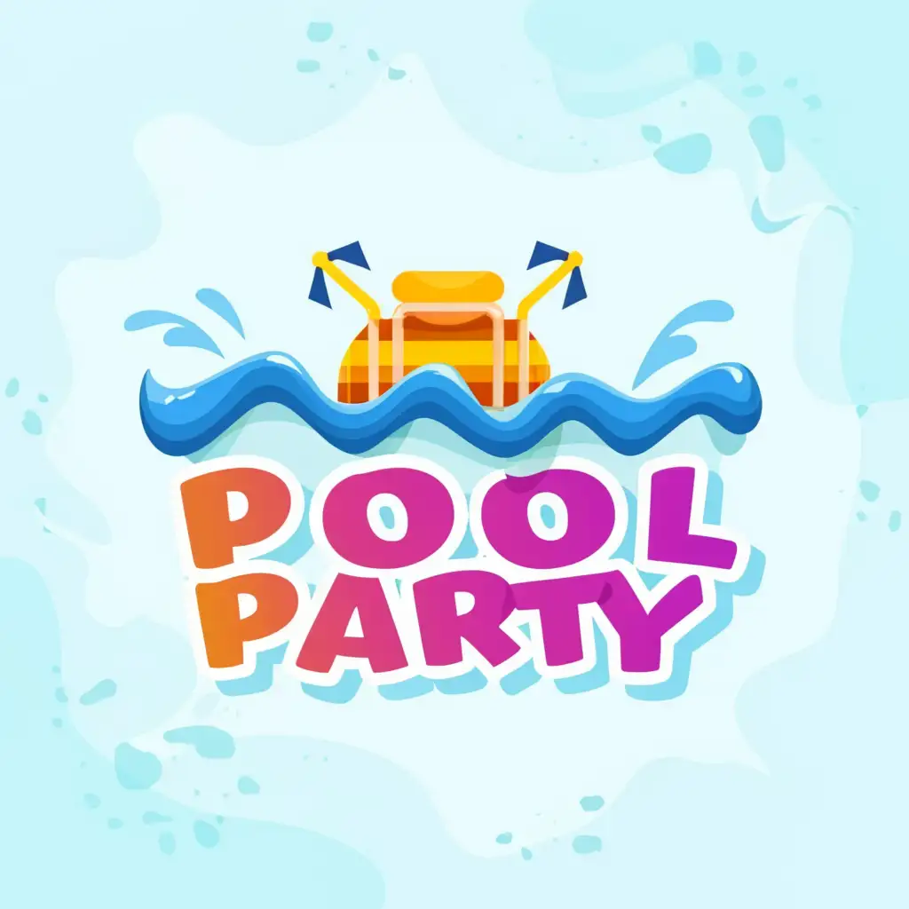 a logo design,with the text "Pool Party", main symbol:Pool,Moderate,be used in Events industry,clear background