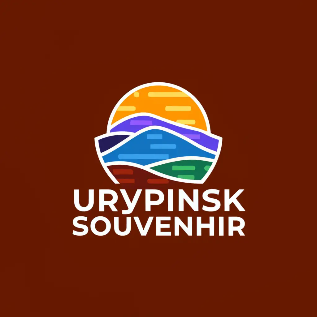a logo design,with the text "Uryupinsk souvenir", main symbol:Hills, fields,Moderate,be used in Travel industry,clear background