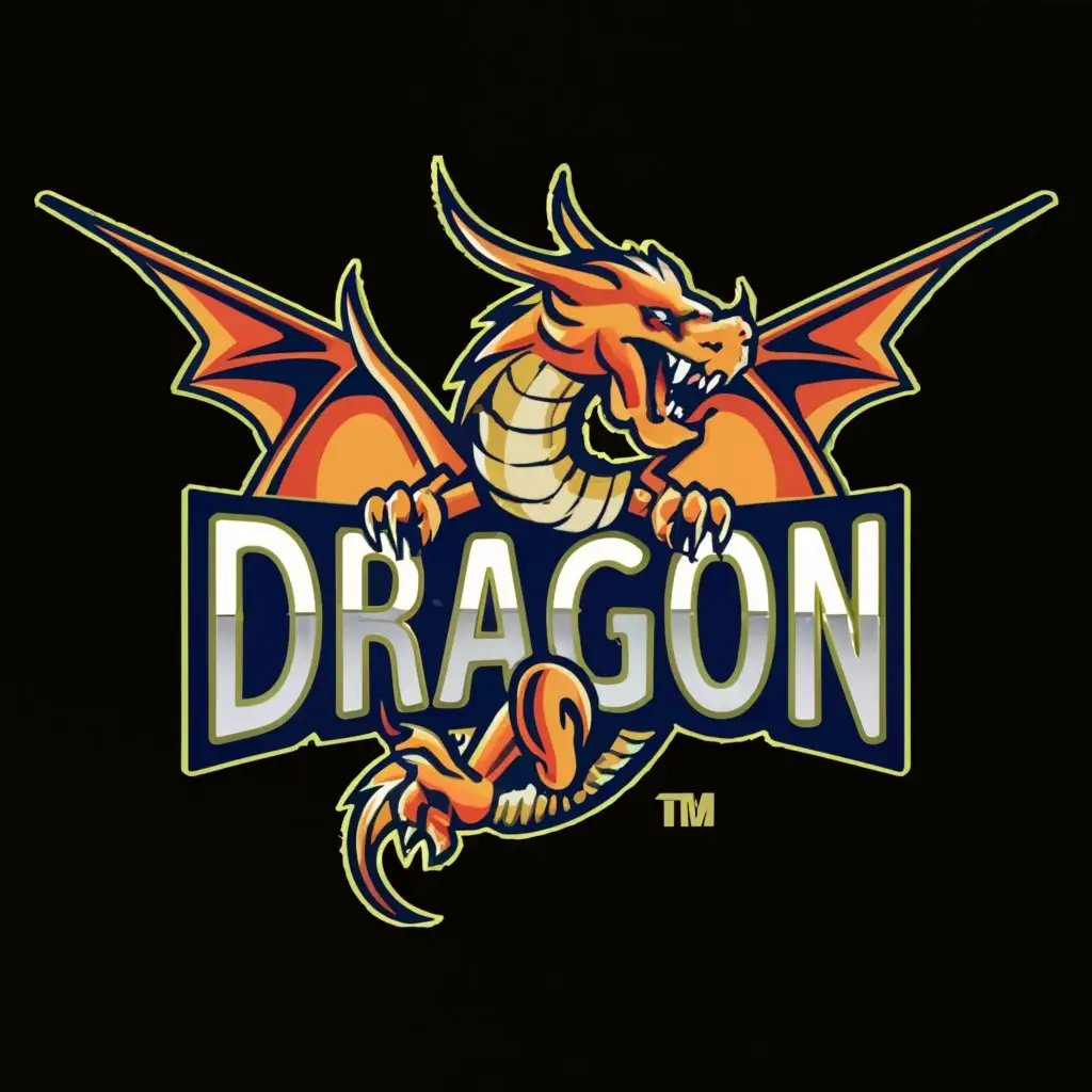 a logo design,with the text "Dragon", main symbol:Dragon,Moderate,clear background