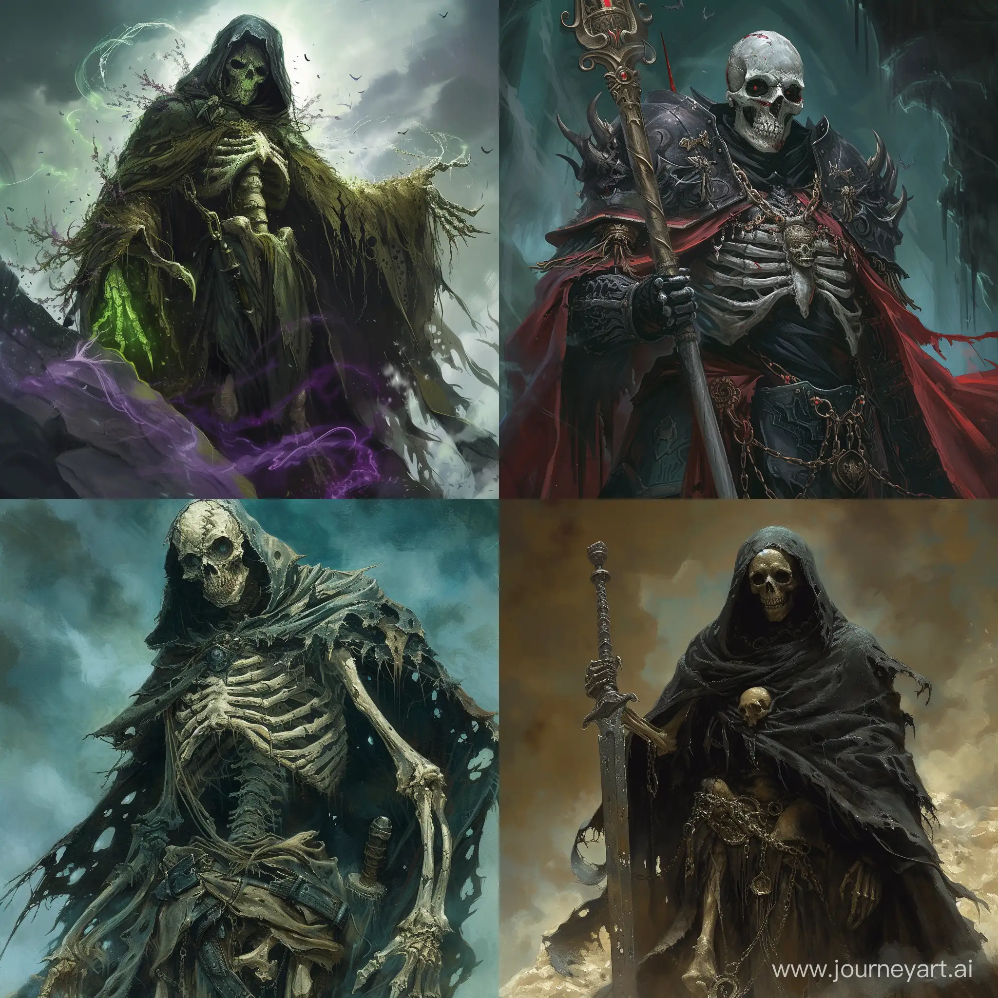 Myrkul, avatar of death, lord of bones, dnd illustration, fantasy, deity,