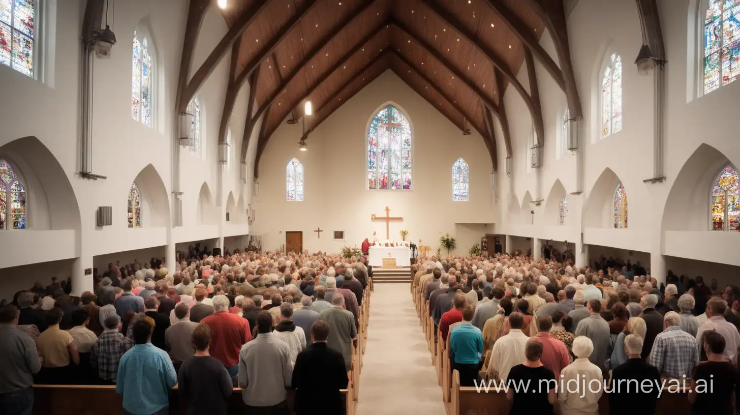 Community Gathering at Church for Spiritual Unity