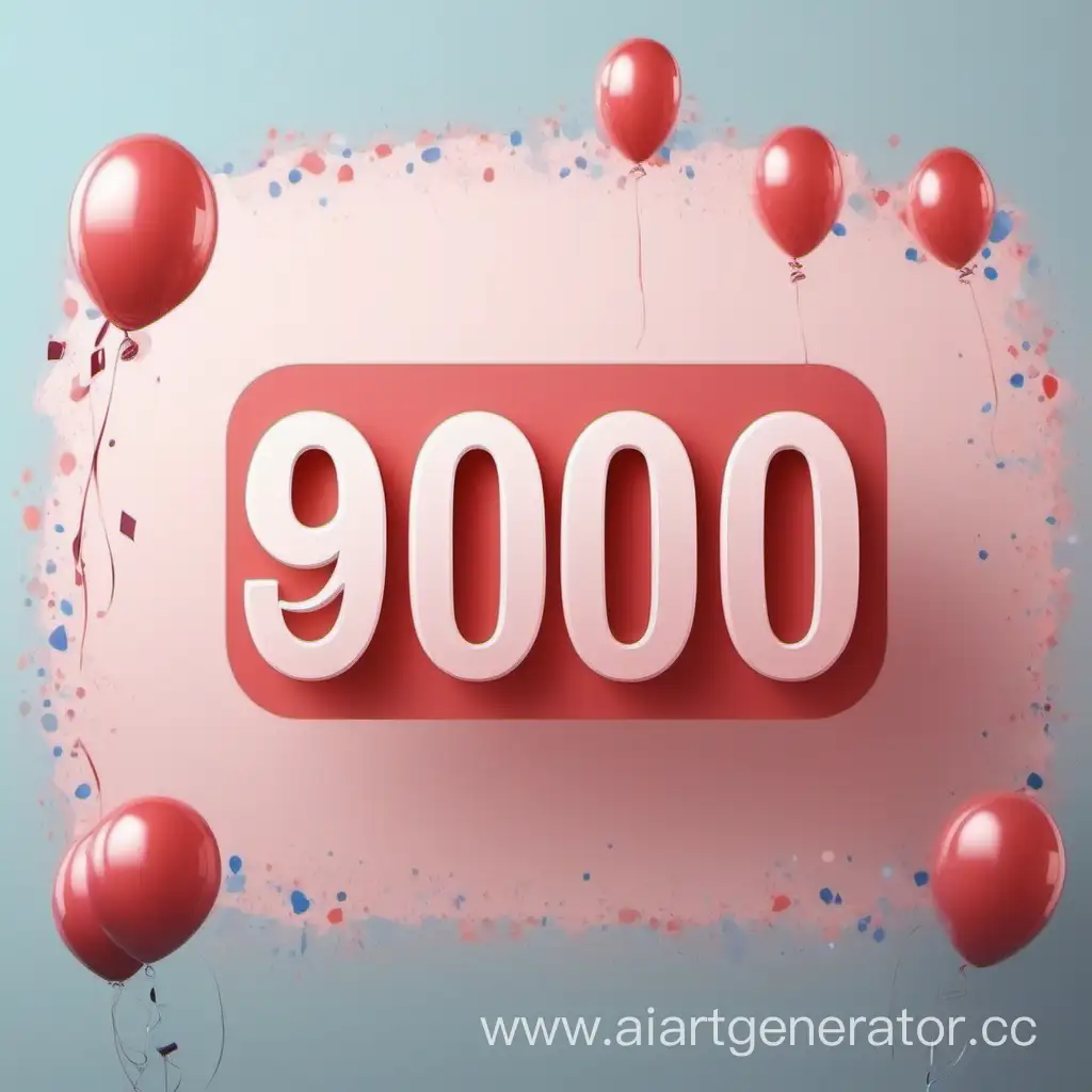 поздравление с 9000 подписчиками в группе