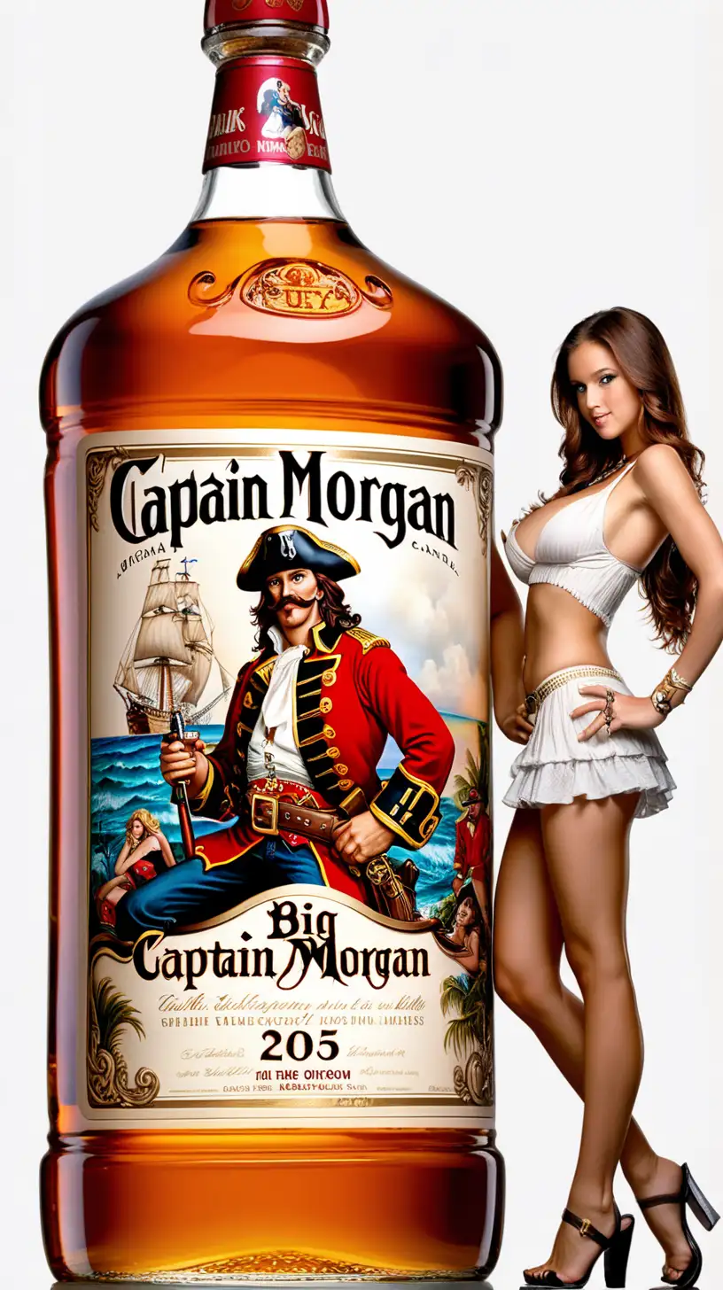 Captain Morgan Big Whiskey Bottle with Stylish Model