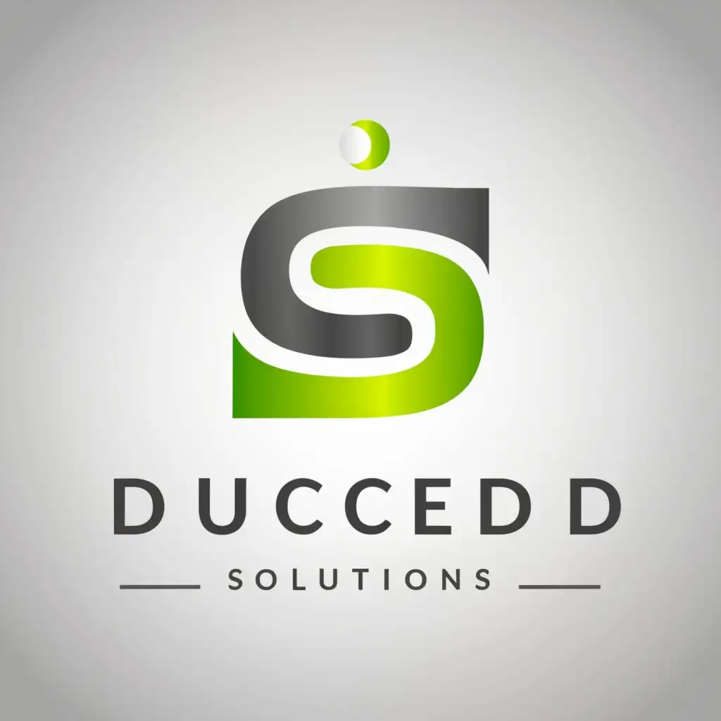 a logo design,with the text "Ducted Solutions", main symbol:The logo should reflect a modern style. Though it will be utilized for print materials colour: Lime green  Silver/grey,Moderate,clear background