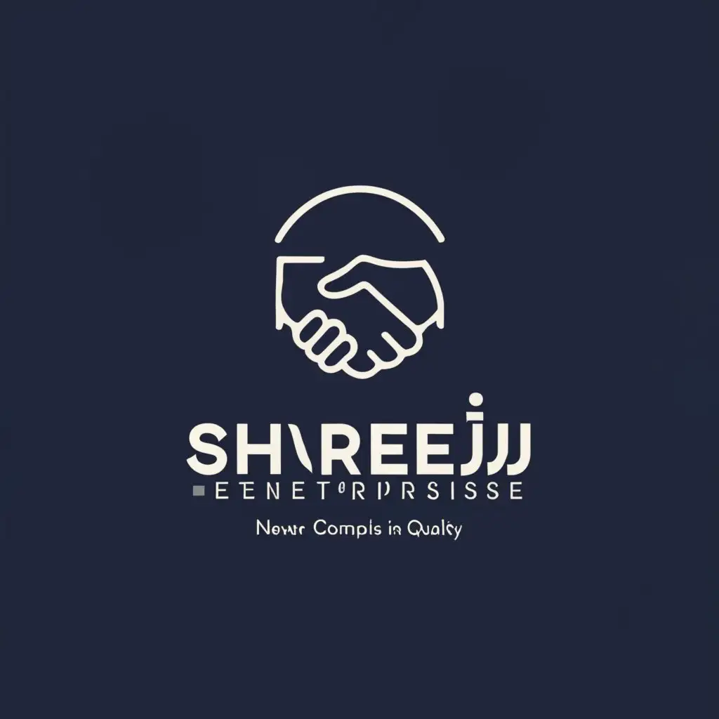 a logo design,with the text "Shreeji Enterprise", main symbol:Never Compromise In Quality,Moderate,clear background