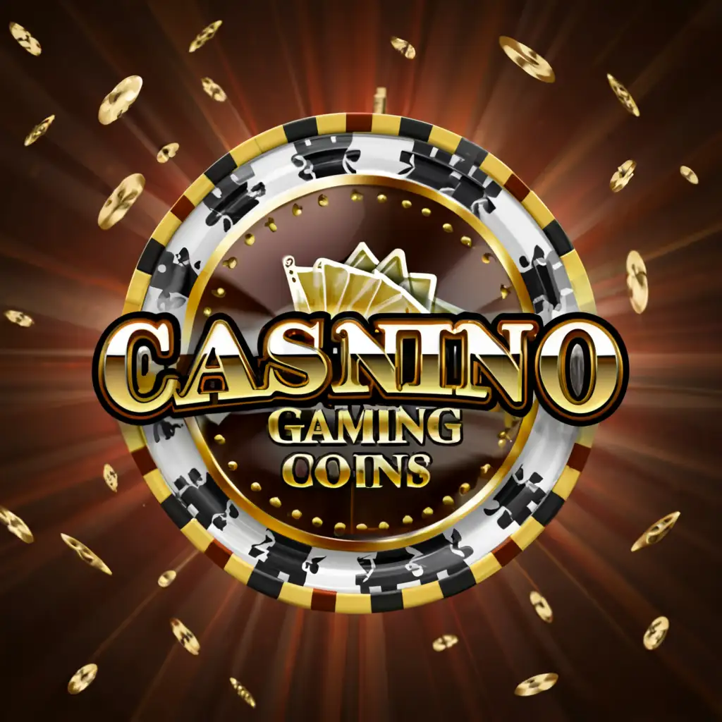 a logo design,with the text 'Casino Gaming Coins', main symbol:Casino Chips,Moderate,clear background