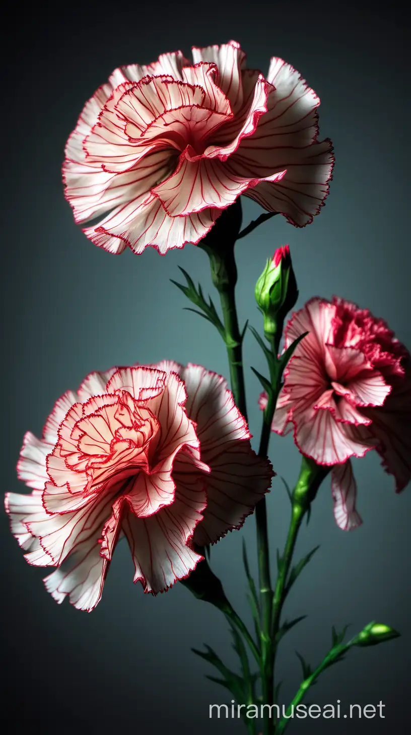 Exquisite HighResolution Long Stem Carnation Blooms