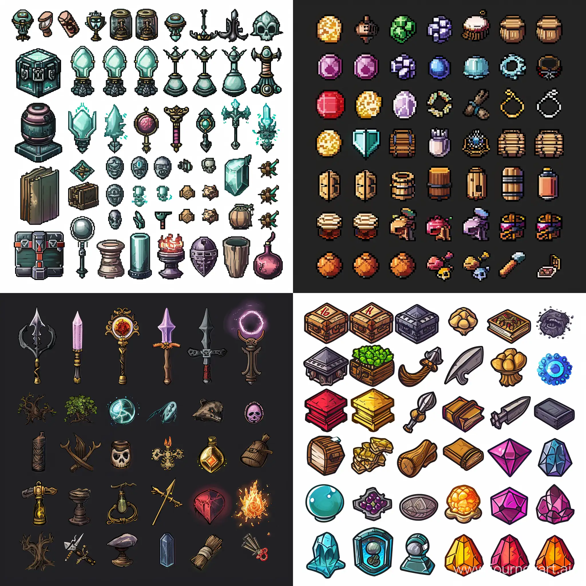 Magical-Item-Spritesheet-with-Vibrant-Effects