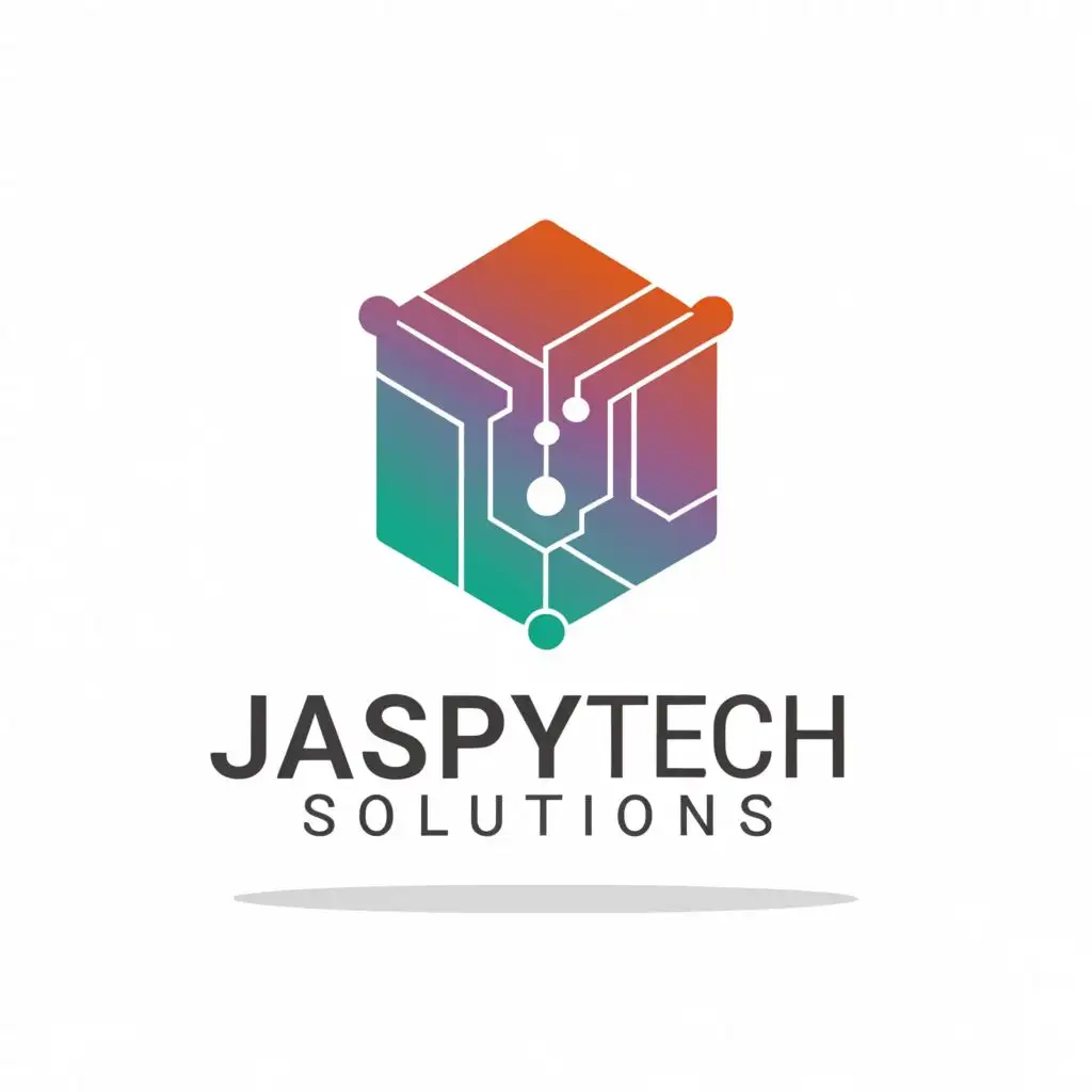 a logo design,with the text 'Jaspytech Solutions', main symbol:Technology,Moderate,be used in Technology industry,clear background