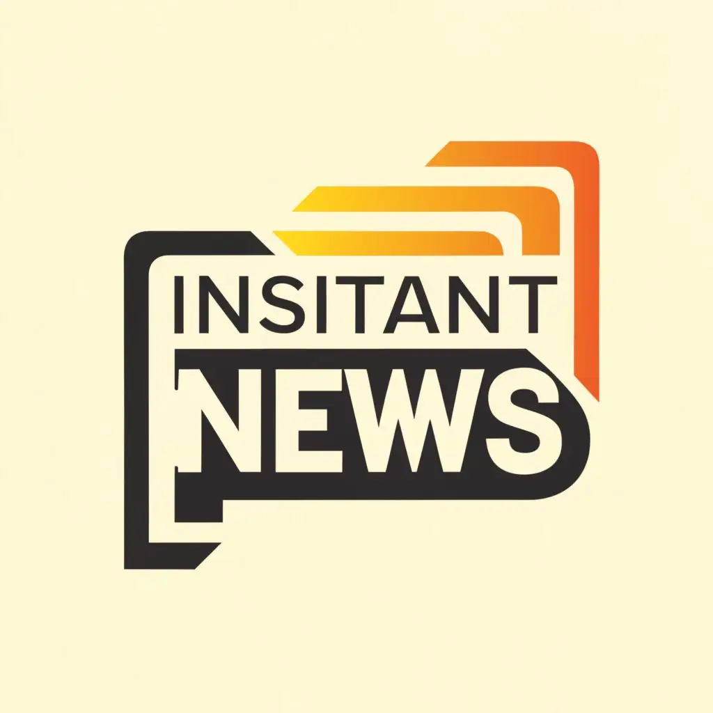 a logo design,with the text "instant news", main symbol:random,Moderate,clear background
