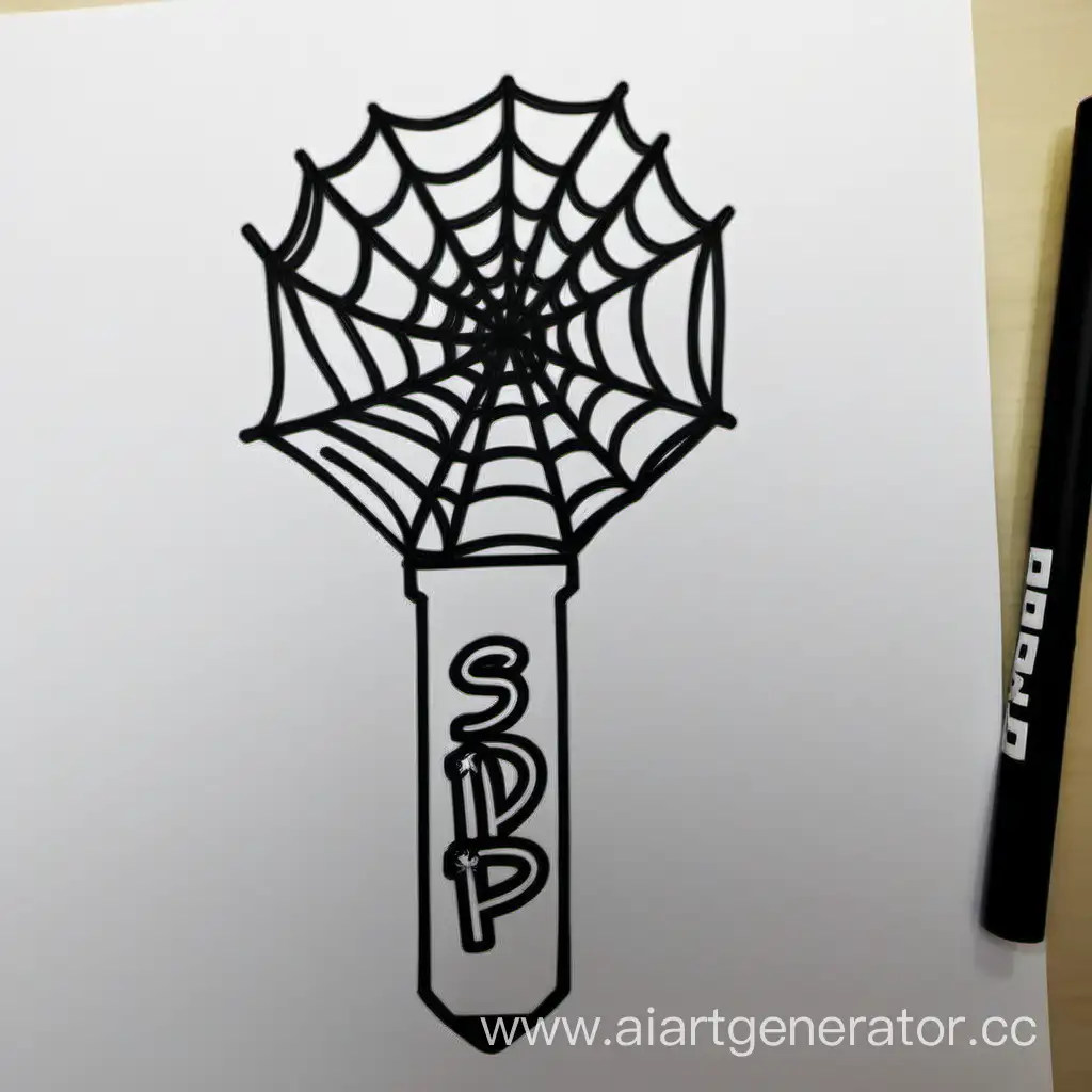 KPop-Light-Stick-Inspired-Spider-Art