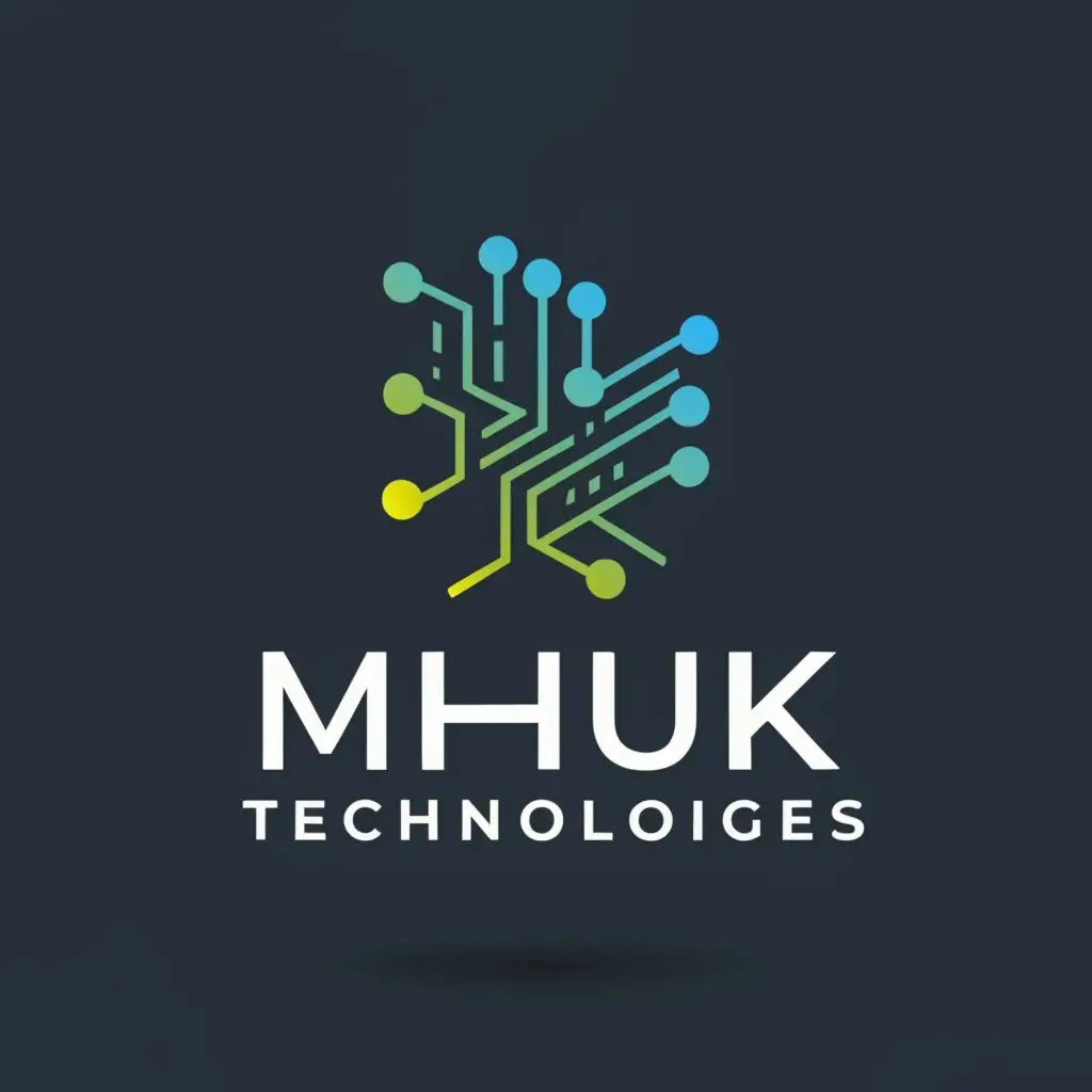 a logo design,with the text "MHUK TECHNOLOGIES", main symbol:TECHNOLOGY,Moderate,clear background