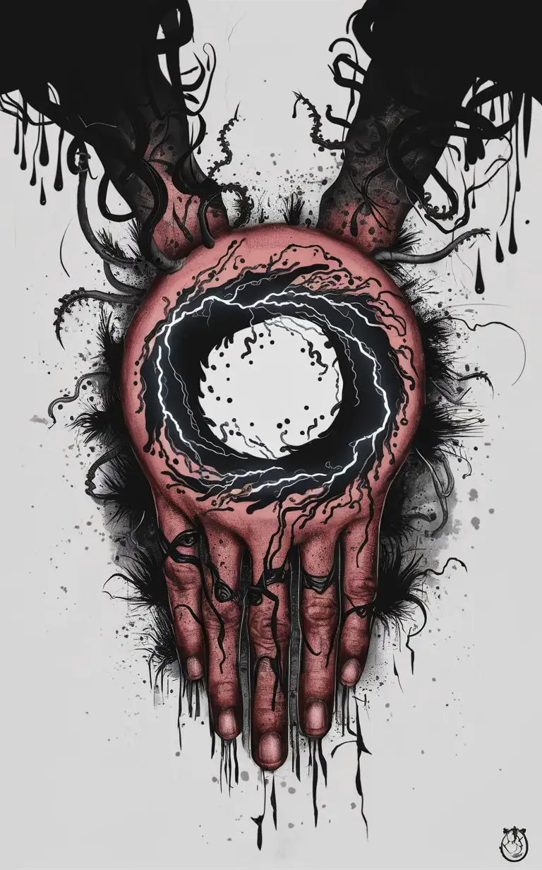 Dark-Tattoo-Mockup-with-Chaotic-Circular-Lightning-and-Tentacles