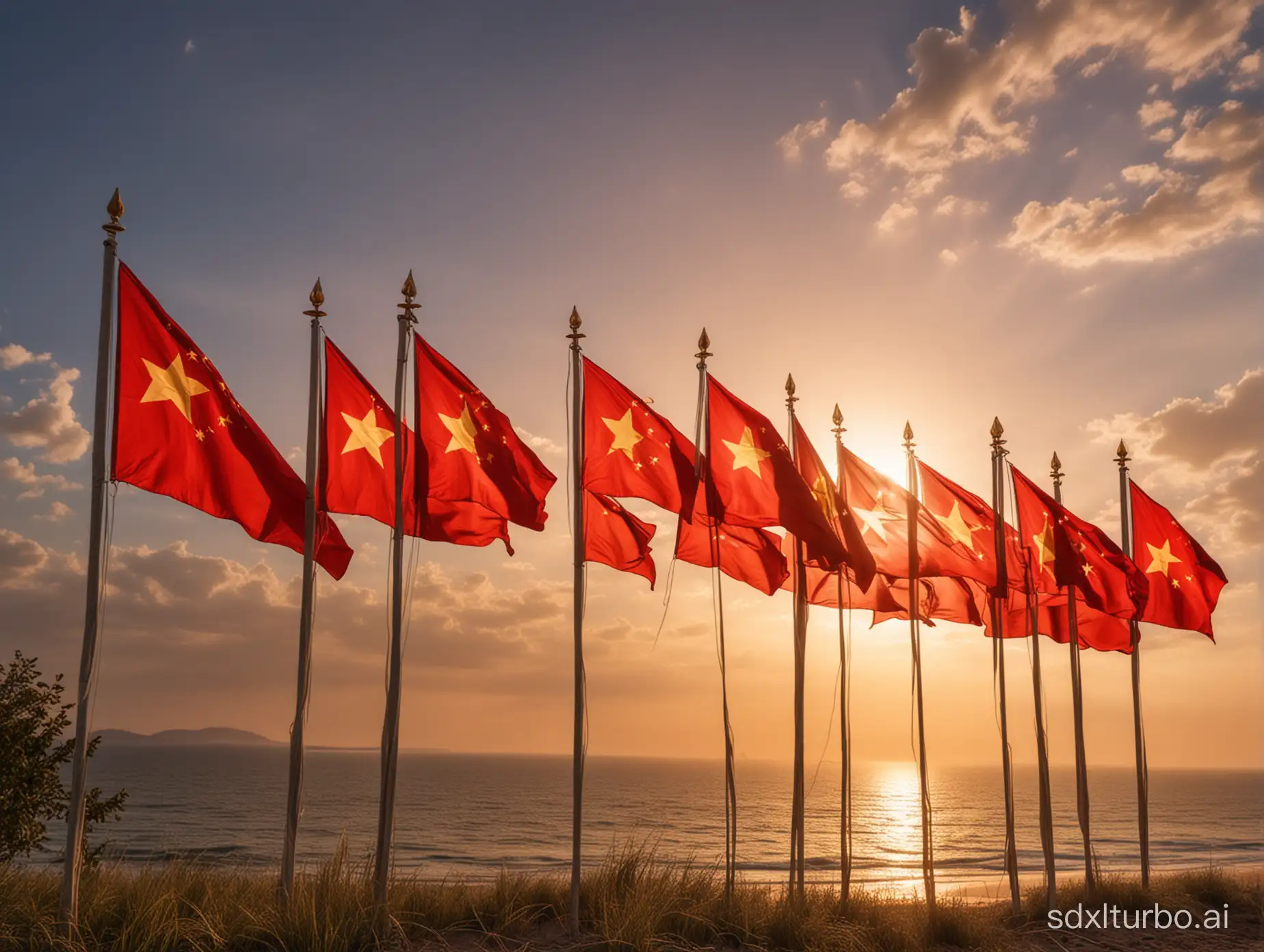Radiance shines, the Five-Star Red Flag flies all over the world.