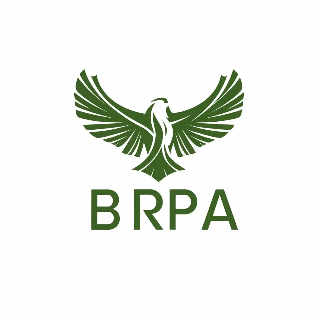 a logo design,with the text "BRPA", main symbol:Fish Eagle, Fern, Hill,Moderate,be used in Nonprofit industry,clear background