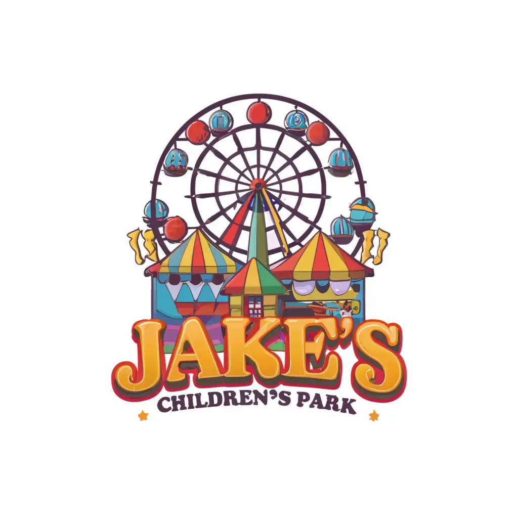 LOGO-Design-For-Jakes-Childrens-Park-Funfair-Theme-with-Clear-Background