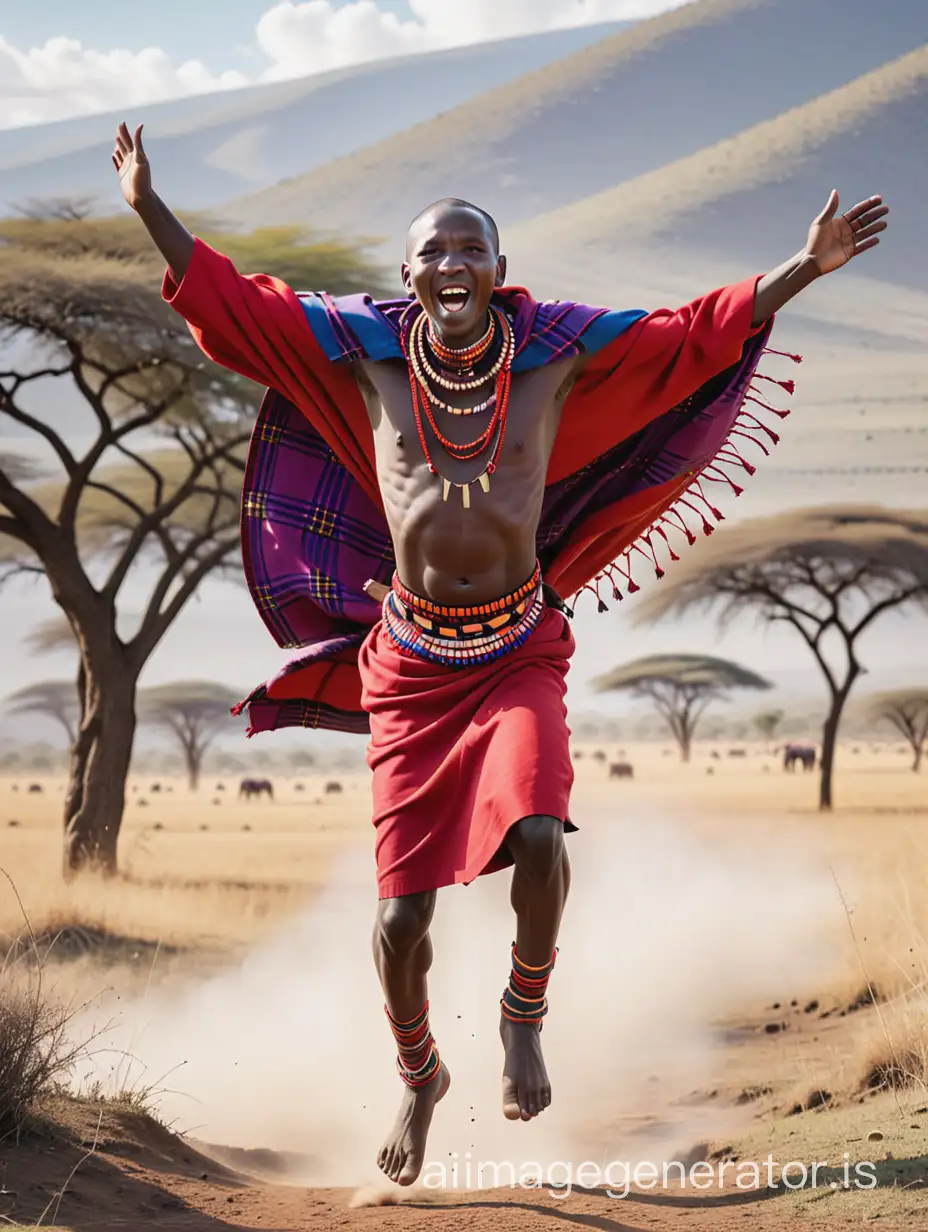 Energetic-Maasai-Warriors-Performing-Traditional-Jumping-Dance-in-the-African-Wilderness