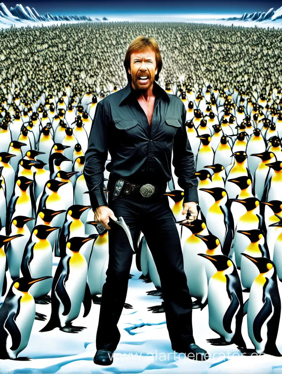 Chuck Norris' battle with millions of angry penguins.
