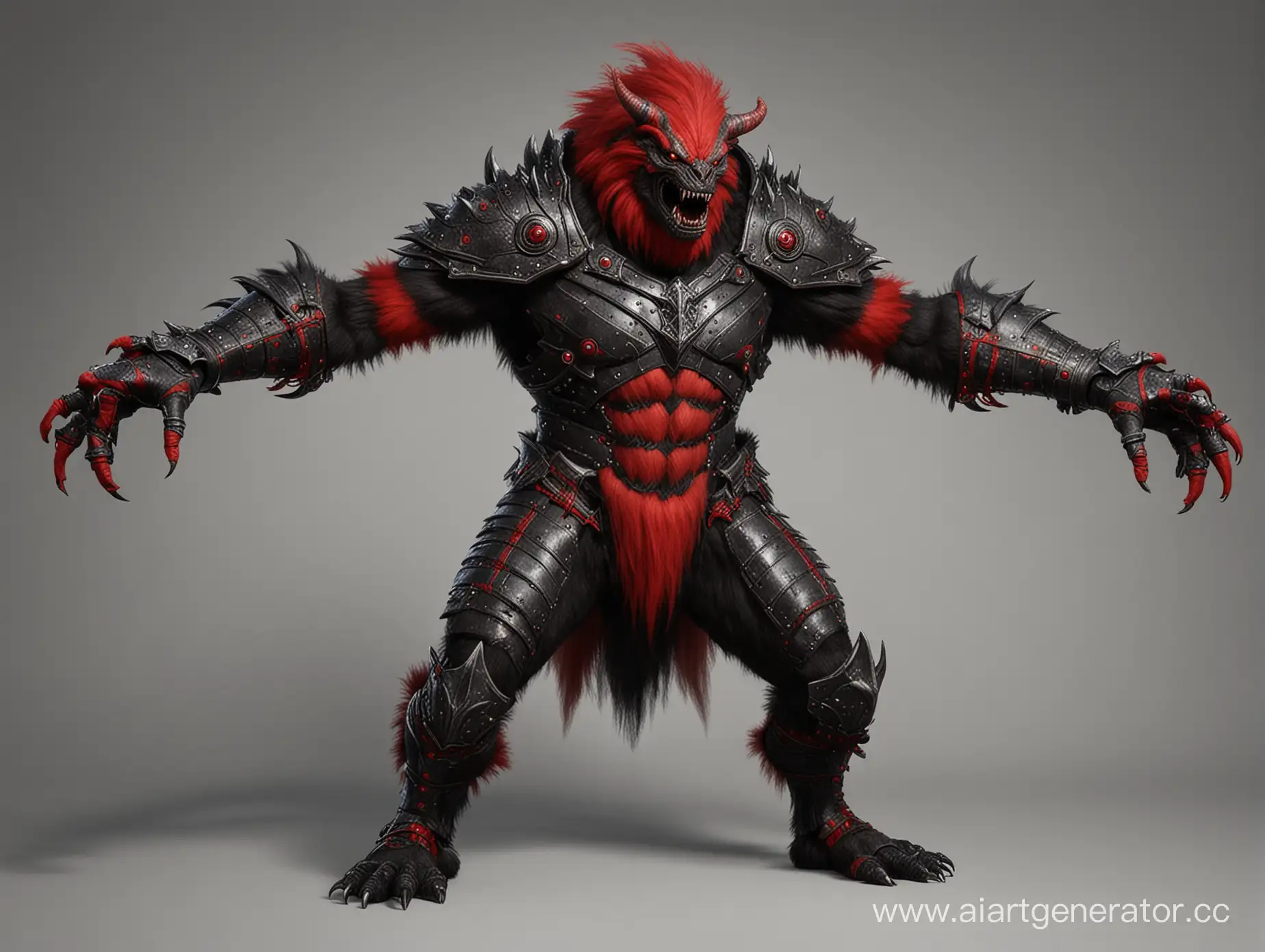 DualHeaded-Monster-in-RedBlack-Armor