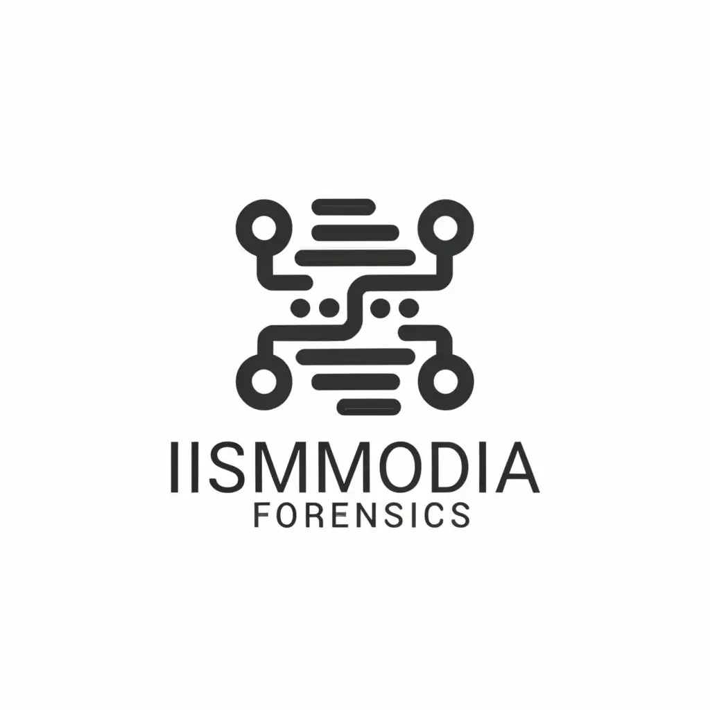 a logo design, with the text 'isomodia forensics', main symbol: microchip line drawing, Minimalistic, to be used in Technology industry, clear background, logo in green, text in black