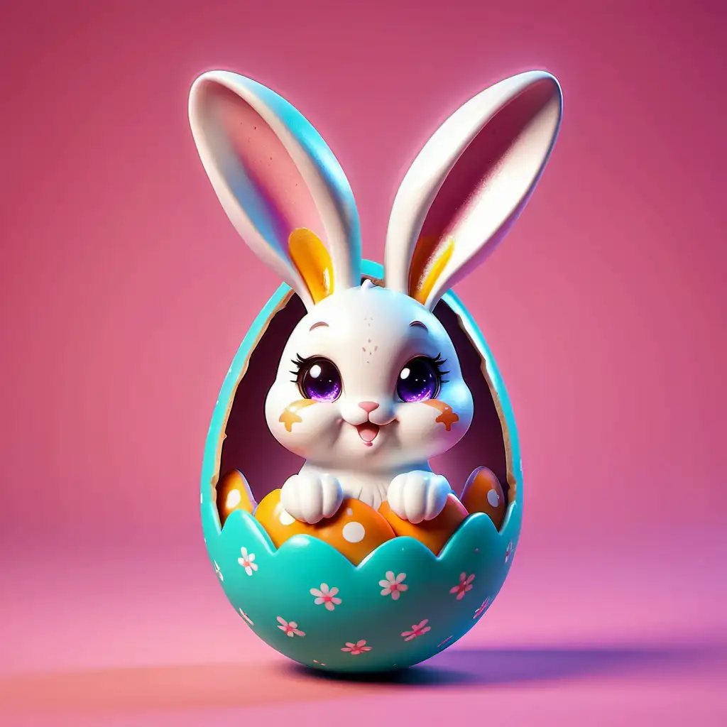 Adorable Easter Bunny with Deadly Easter Eggs
