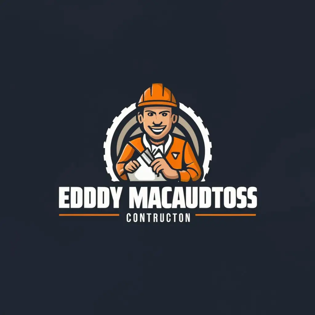 a logo design,with the text "Eddy Macabudtos", main symbol:Engineer,Moderate,be used in Construction industry,clear background