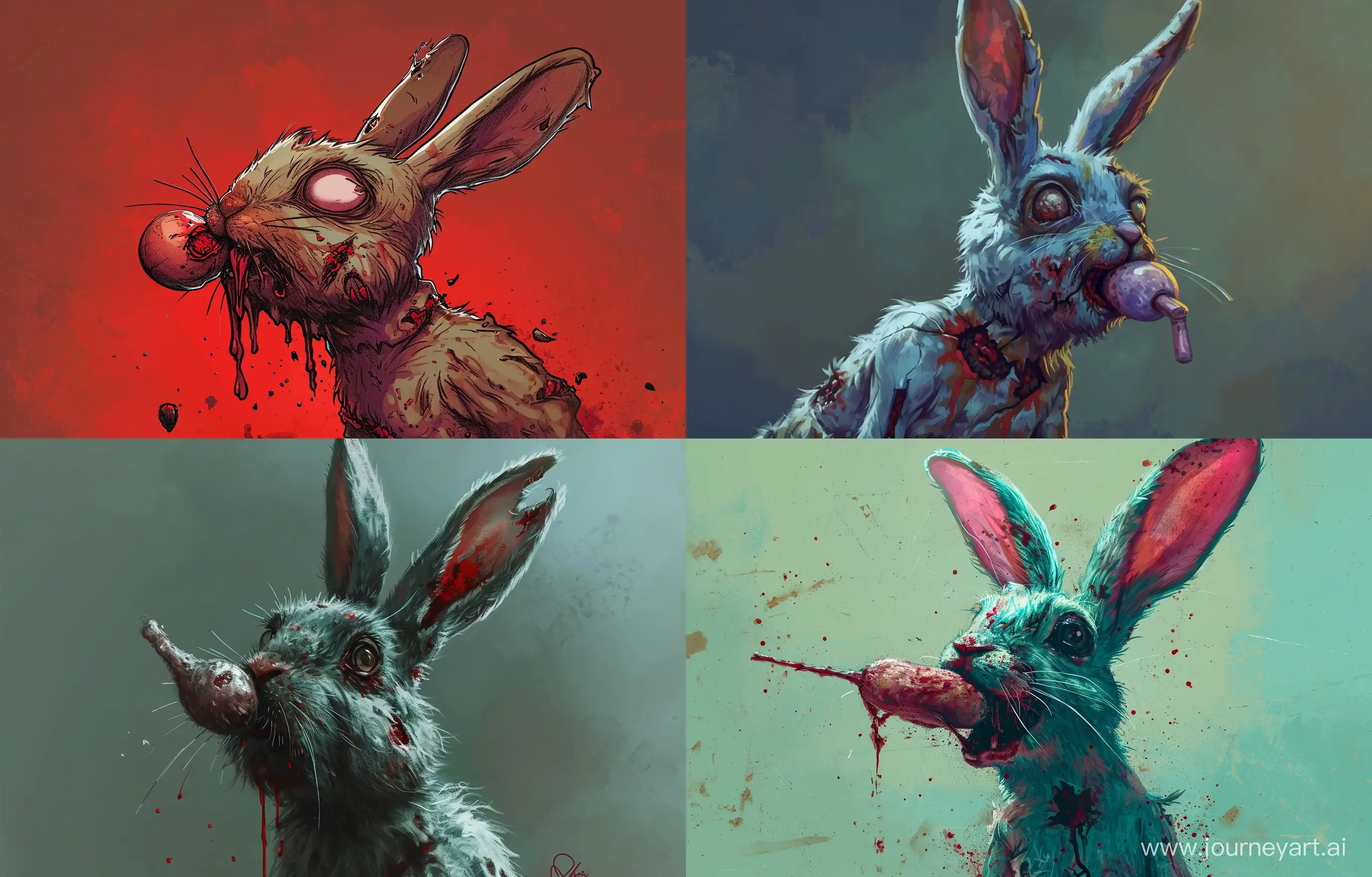 Whimsical-Rabbit-Zombie-Blowing-a-Rotten-Kiss-Emoji-Art