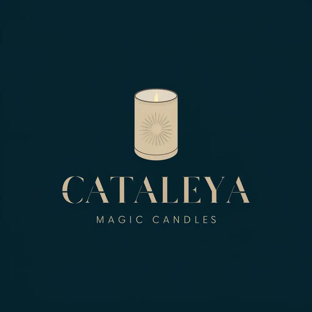 logo, Candle, with the text "Cataleya Magic Candles", typography