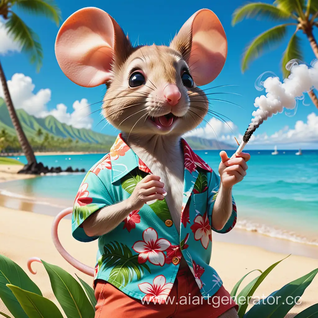 Relaxed-Mouse-Enjoying-a-Tropical-Getaway-in-Hawaii