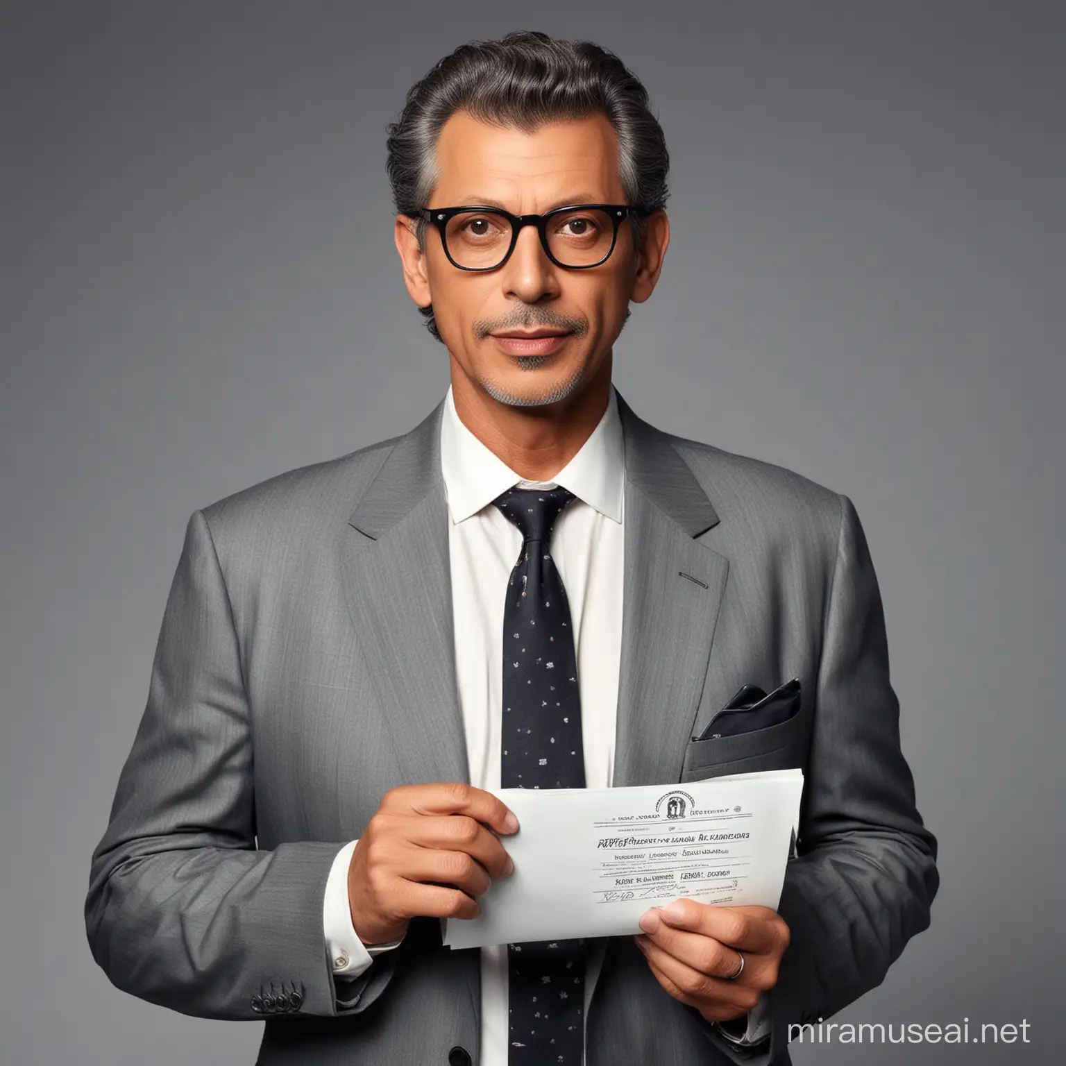 I want to see Jeff Goldblum as an accountant getting lots of certificates and professional development credits