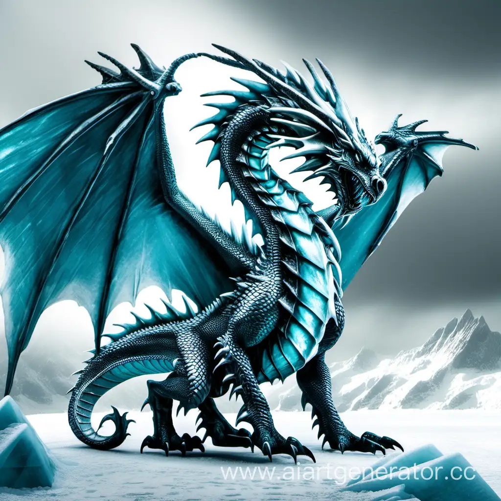 Majestic-Ice-Dragon-Sculpture-in-Frozen-Wilderness