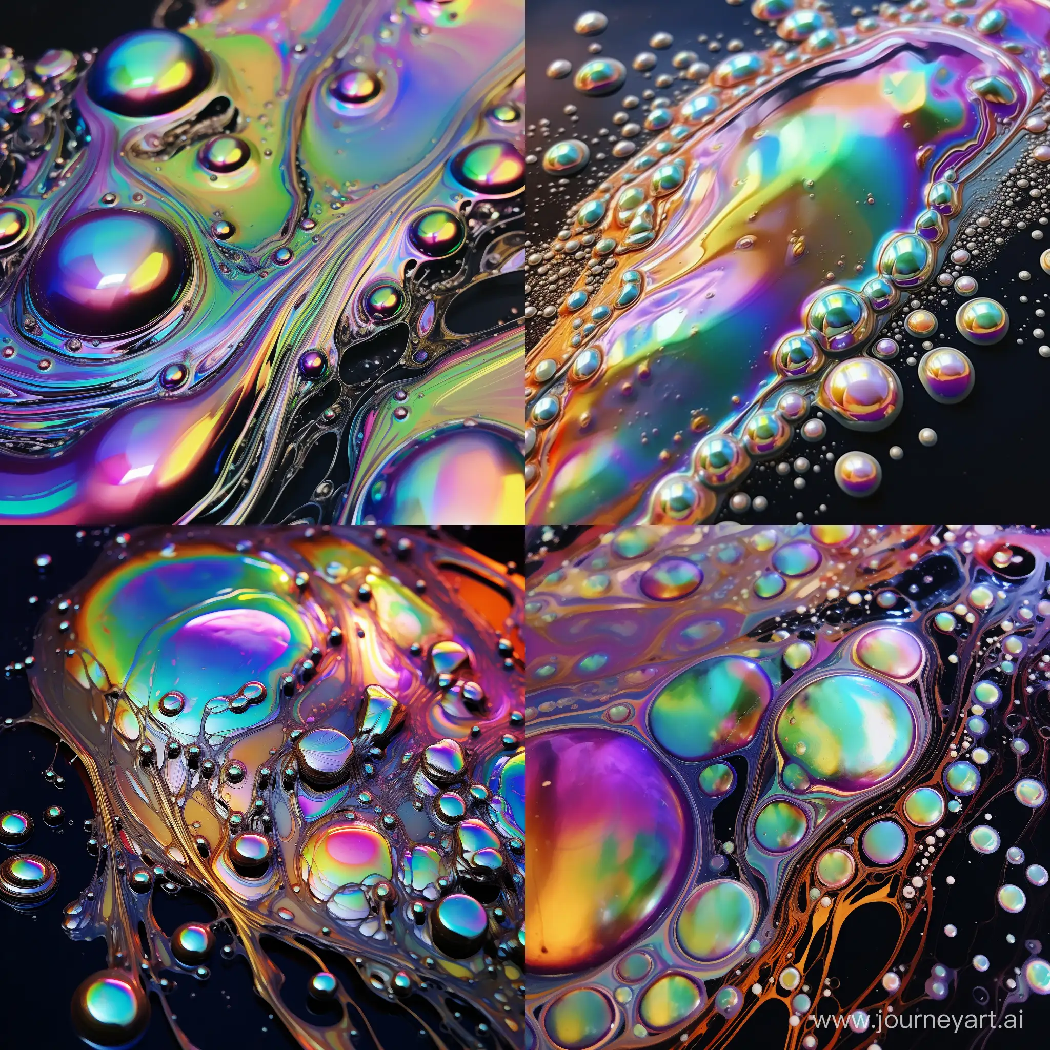 Intensely-Iridescent-Rainbowcore-Oil-Slick-Art-with-Opalescent-Pearls