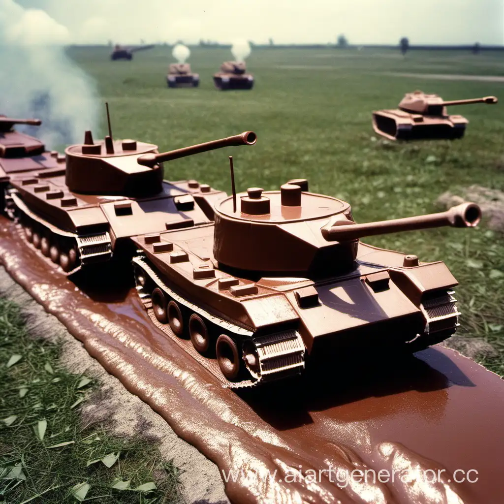 Шоколадные немецкие танки против советских танков из сгушëнки на летающих островах