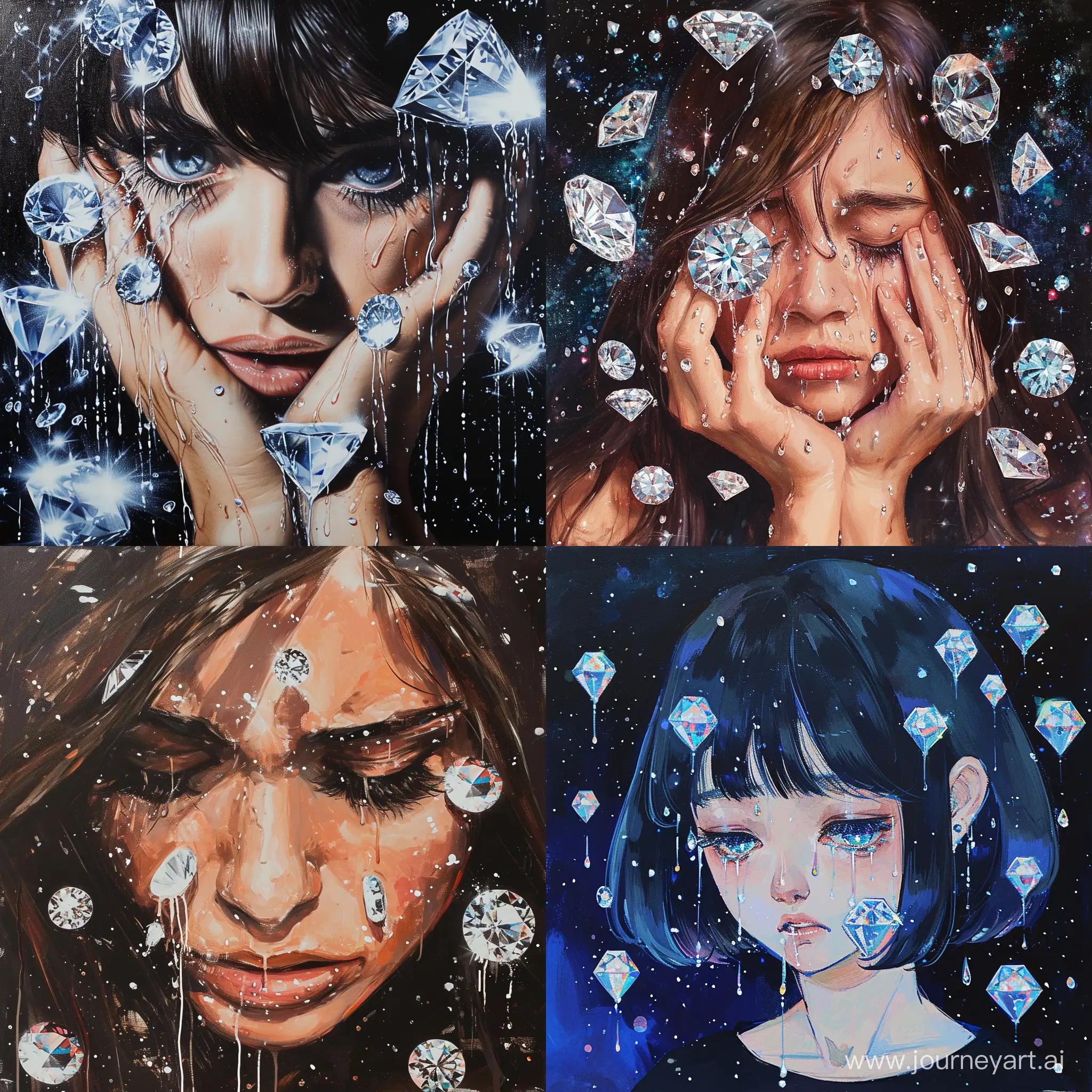 Diamond-Tears-Young-Girl-Crying-in-a-Sparkling-Scene