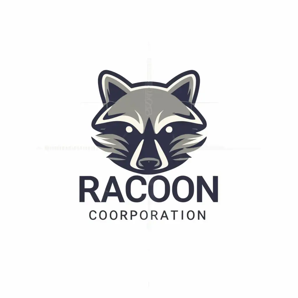 a logo design,with the text 'racoon corporation', main symbol:racoon,Moderate, be used in Technology industry, clear background