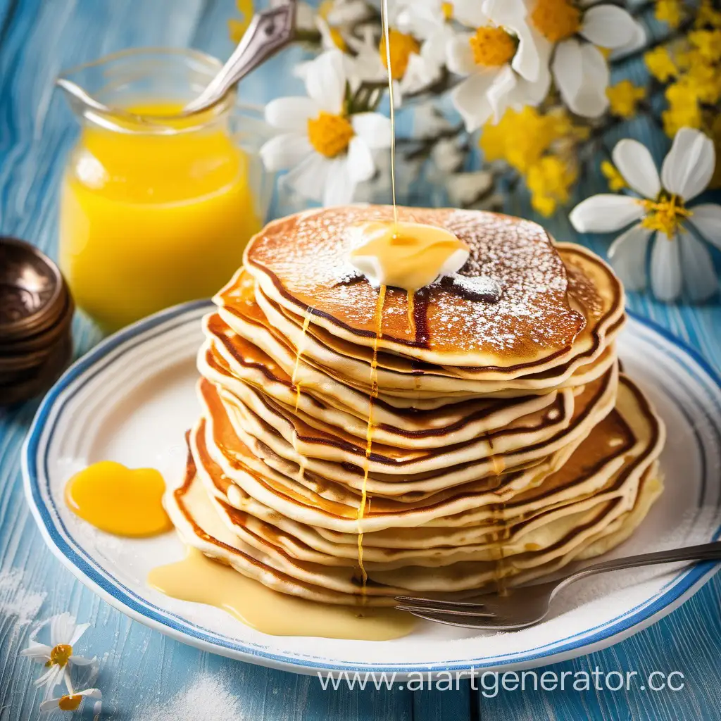 Maslenitsa-Celebration-with-Pancakes-and-Condensed-Milk-in-Spring